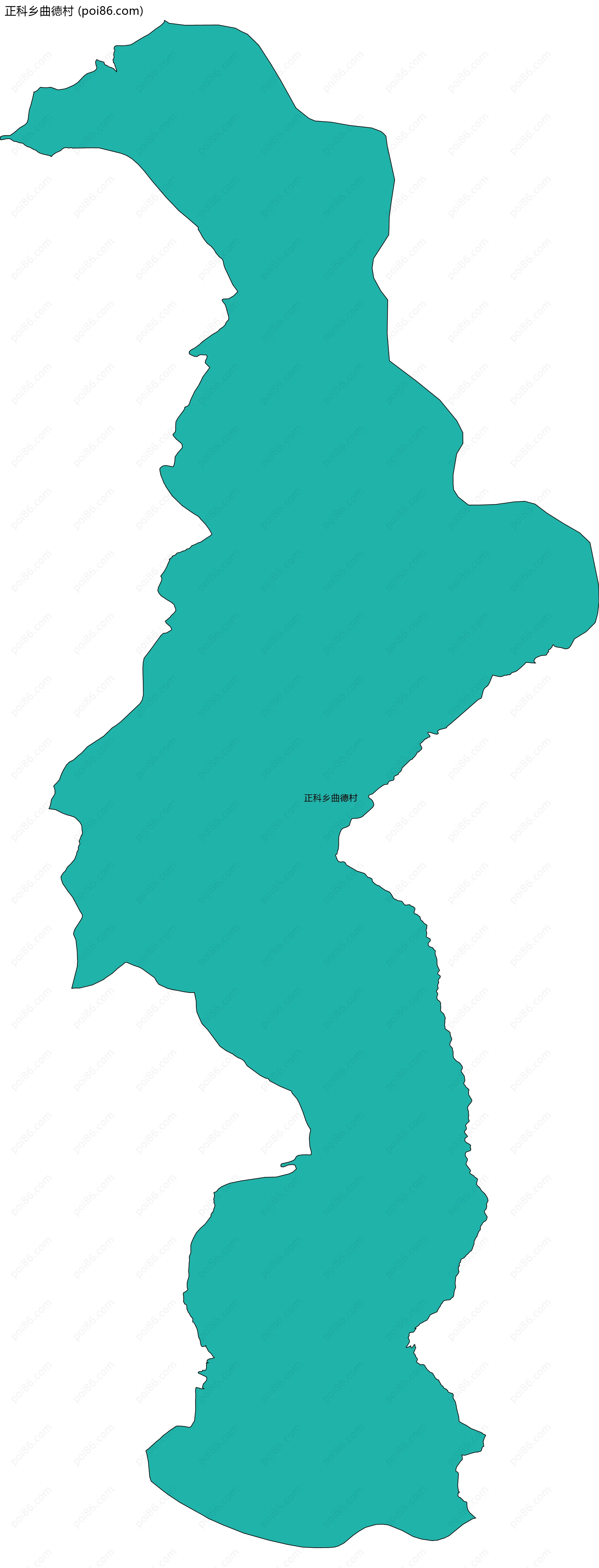 正科乡曲德村边界地图