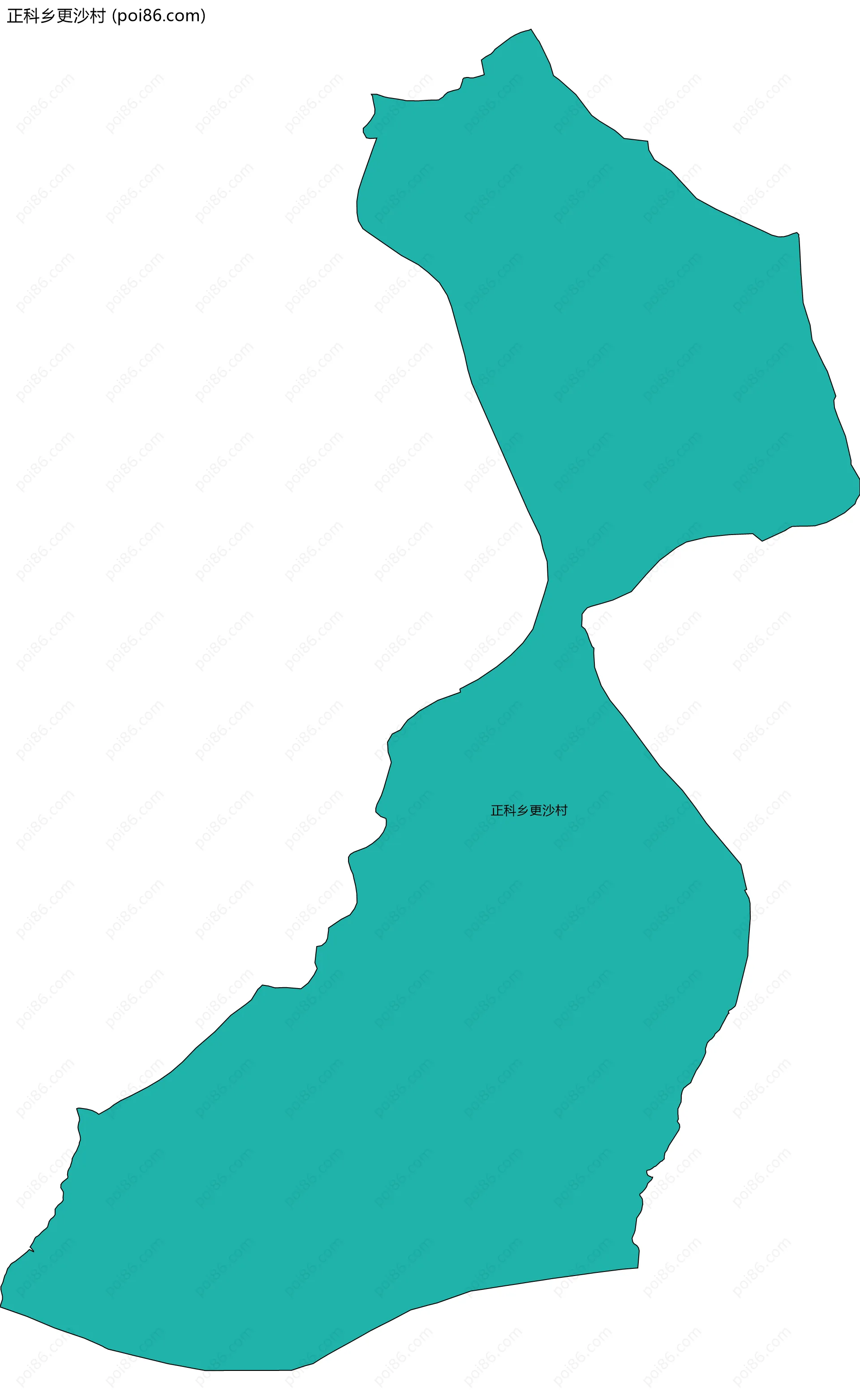 正科乡更沙村边界地图