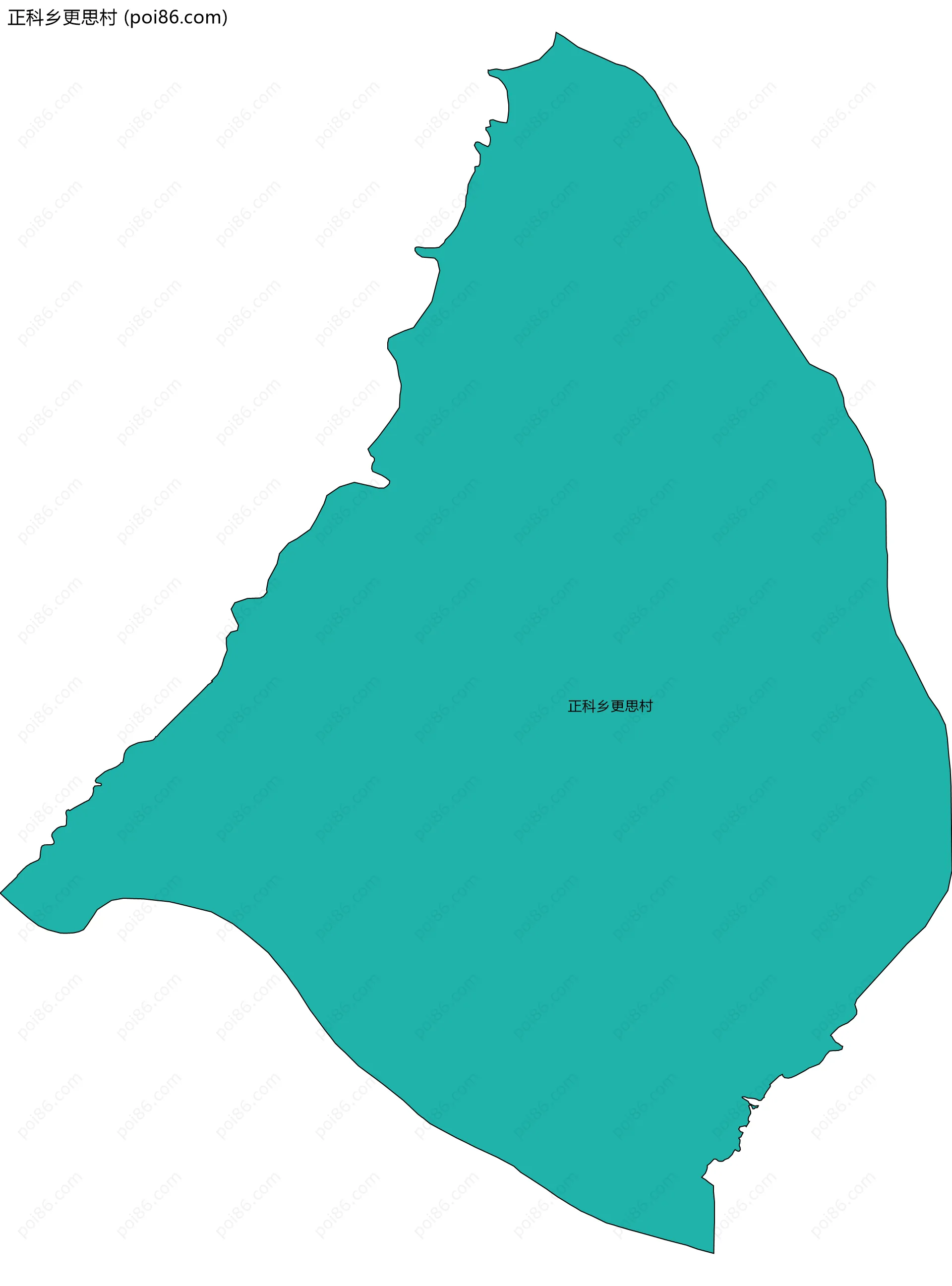 正科乡更思村边界地图