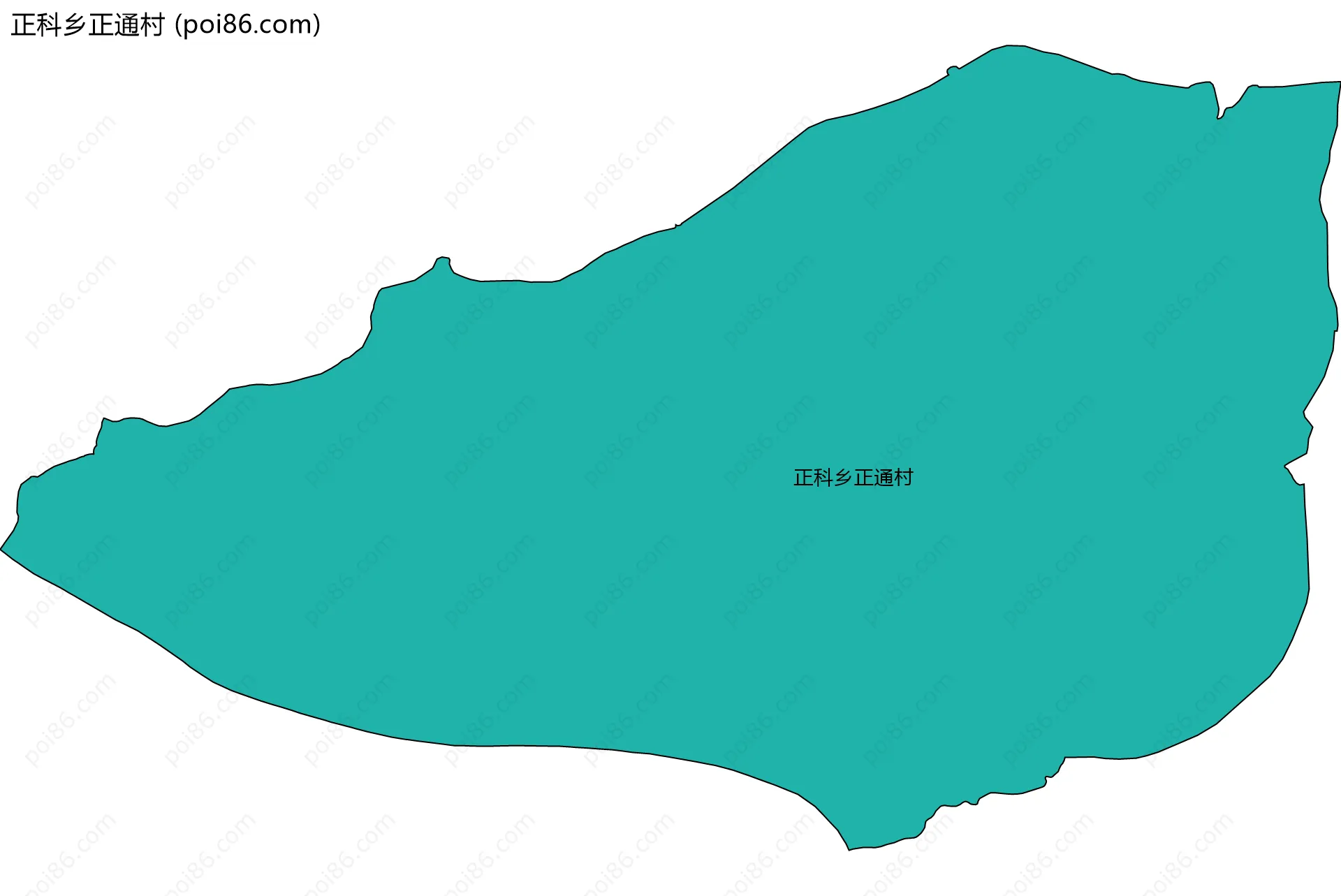 正科乡正通村边界地图