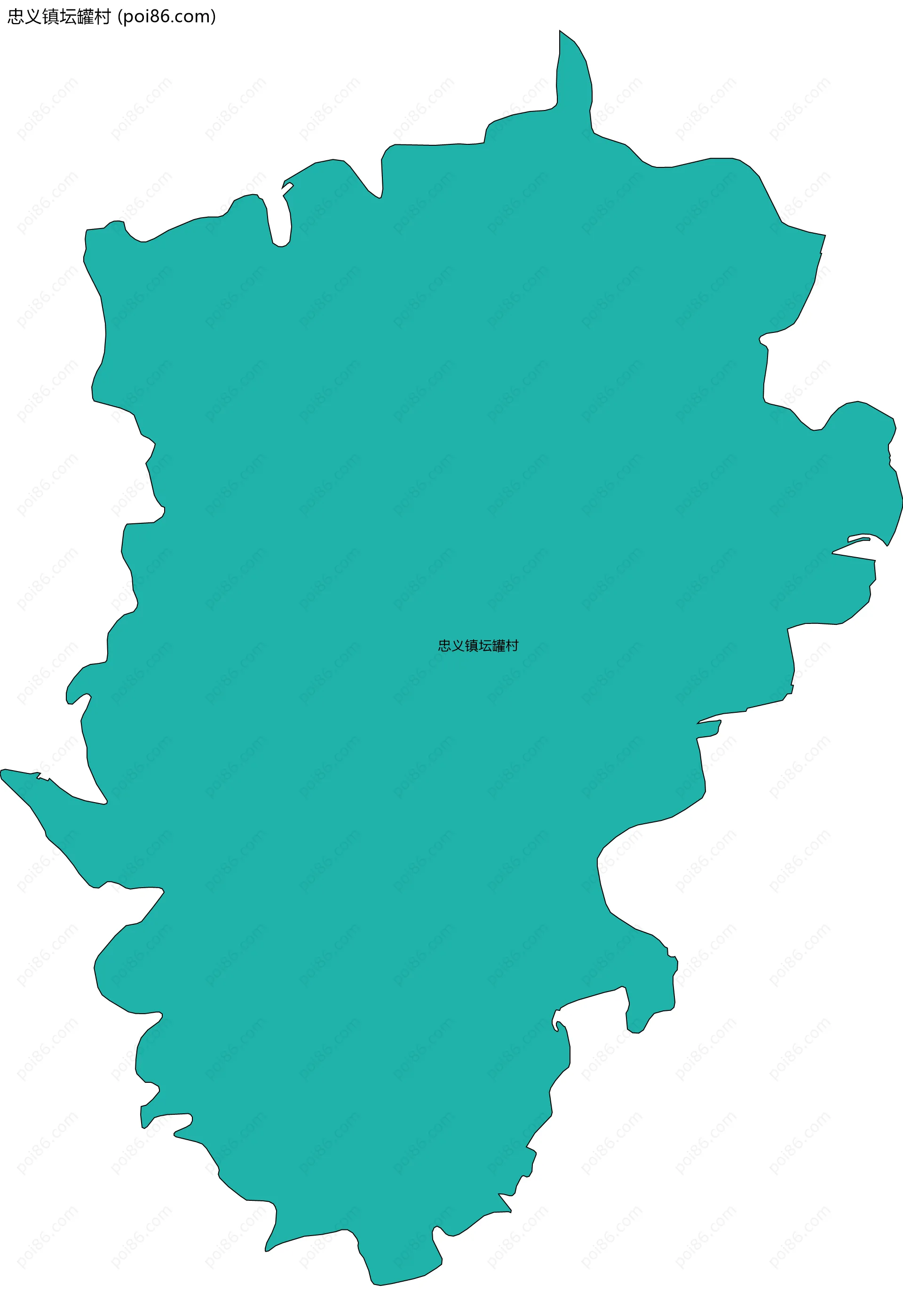 忠义镇坛罐村边界地图