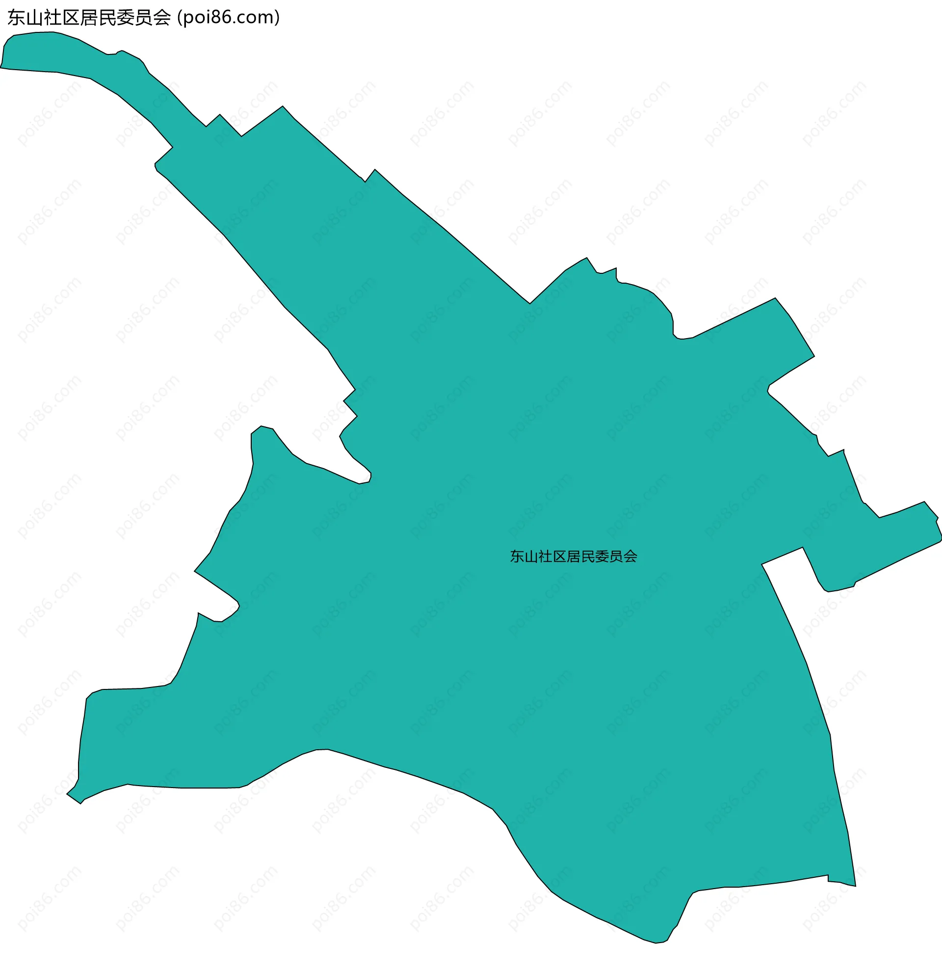 东山社区居民委员会边界地图