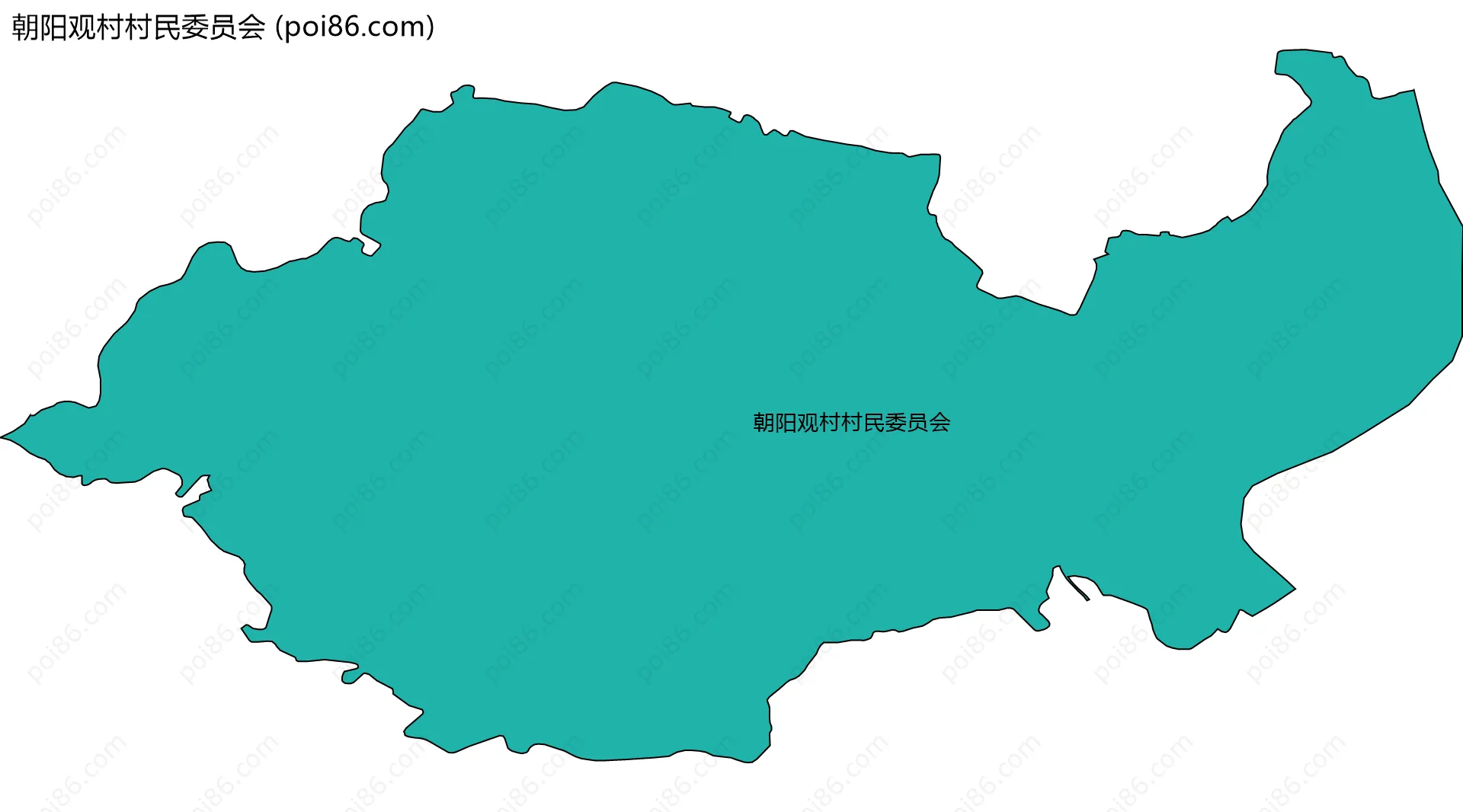 朝阳观村村民委员会边界地图