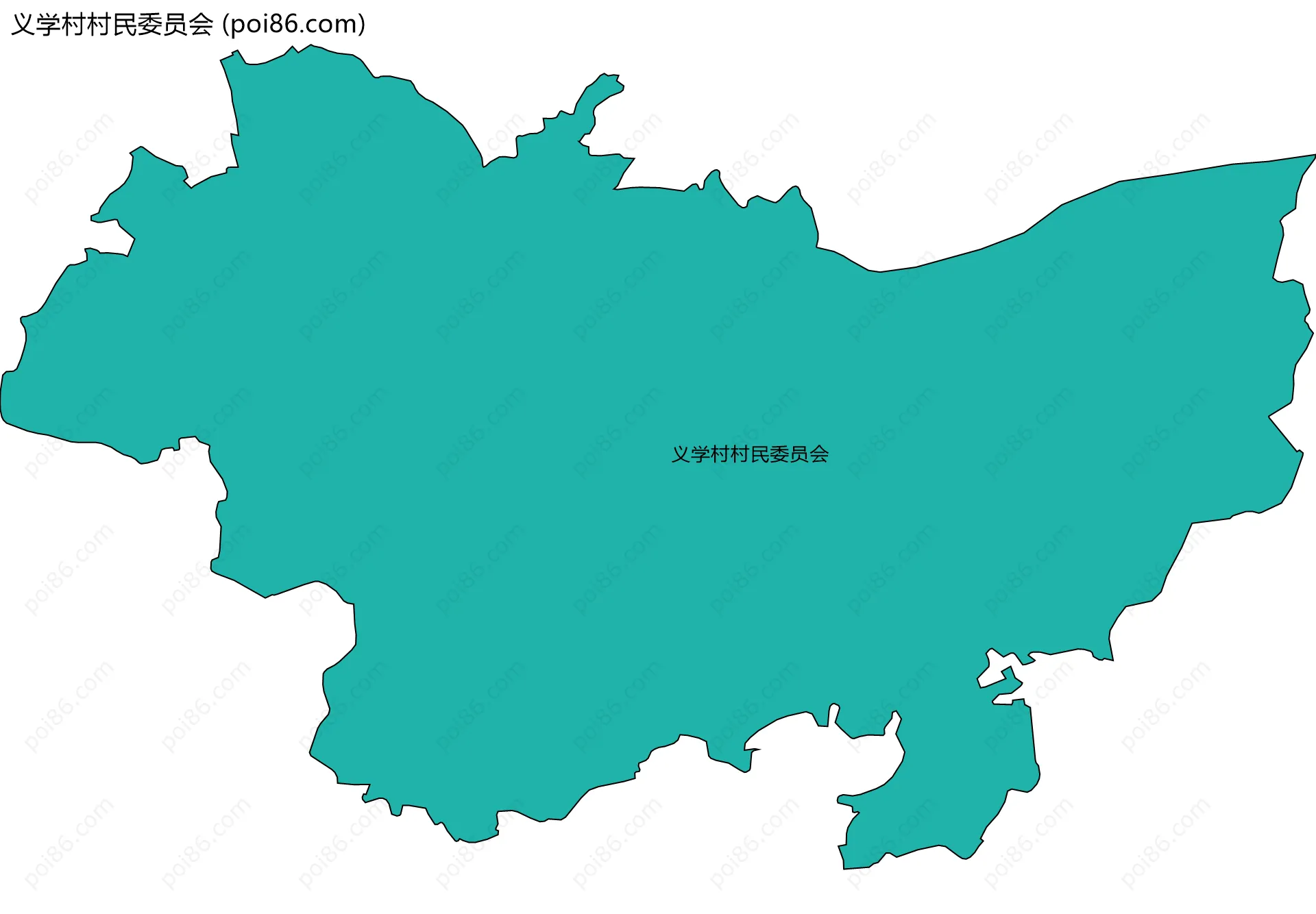 义学村村民委员会边界地图