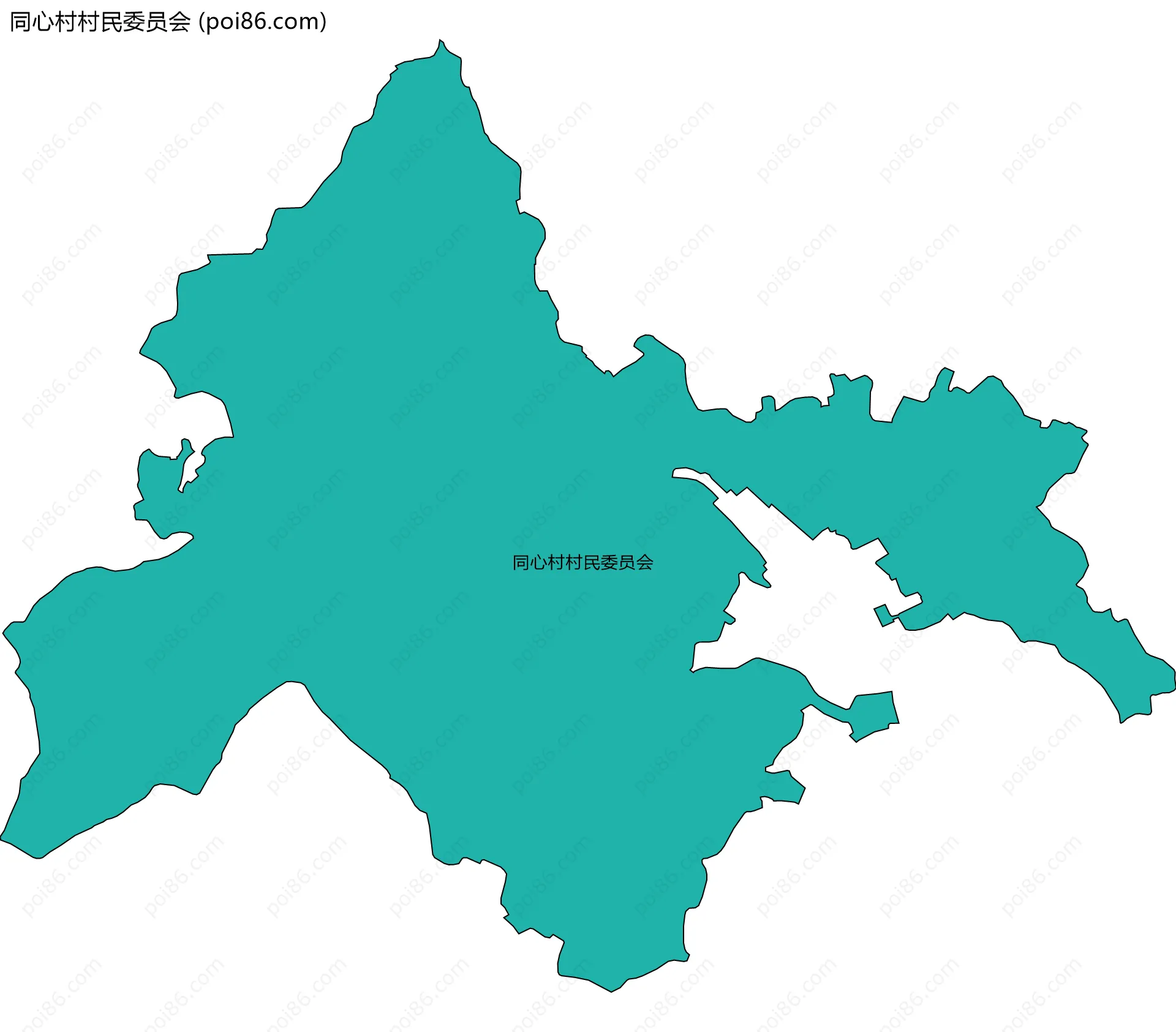 同心村村民委员会边界地图