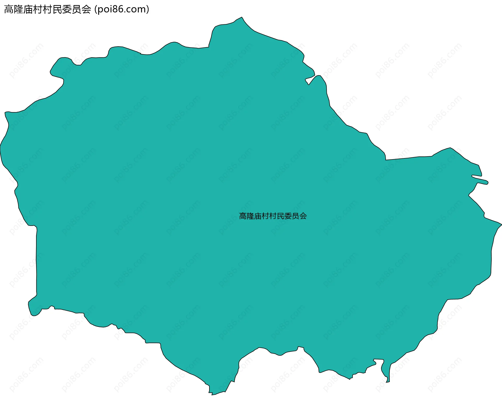 高隆庙村村民委员会边界地图