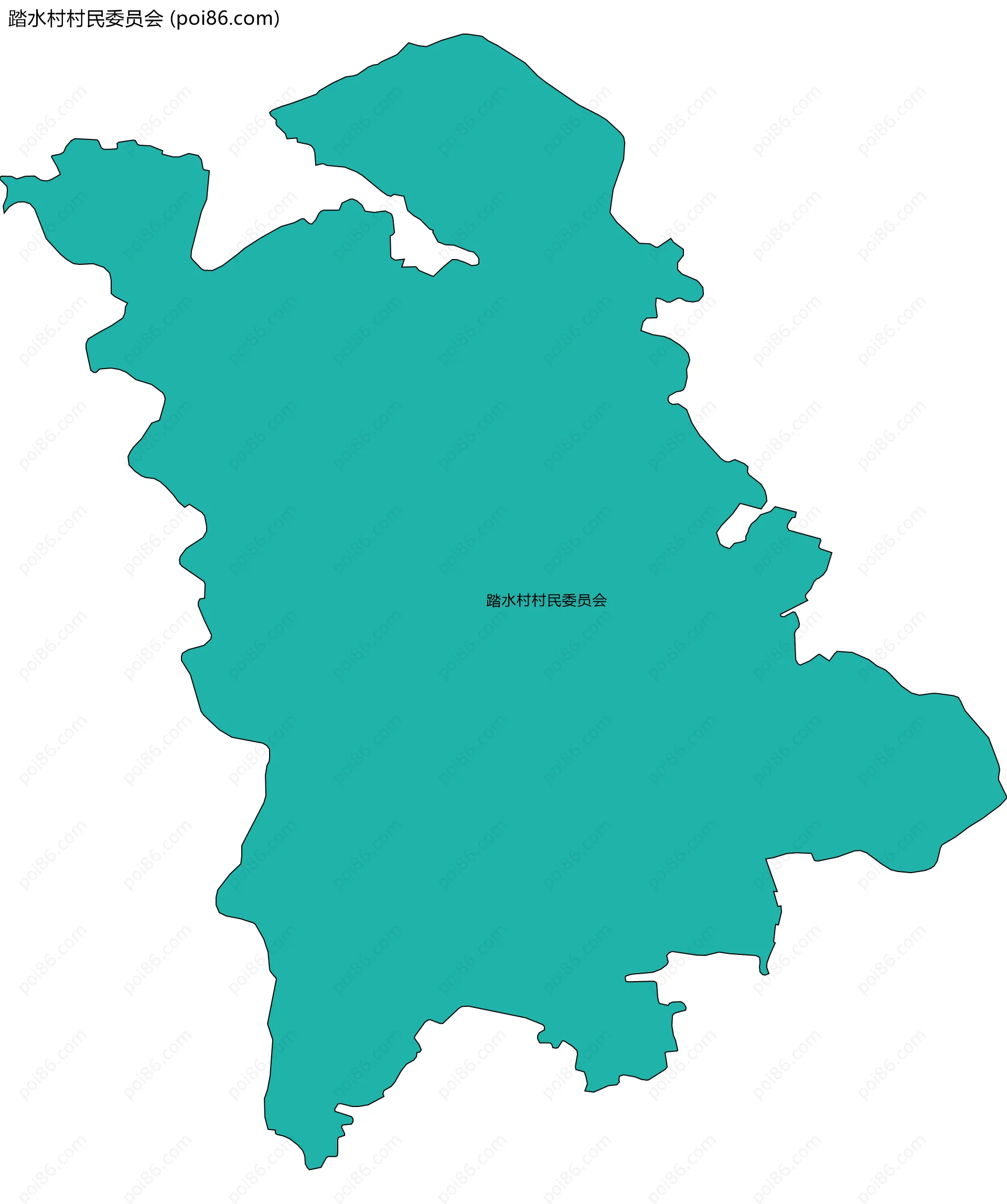 踏水村村民委员会边界地图