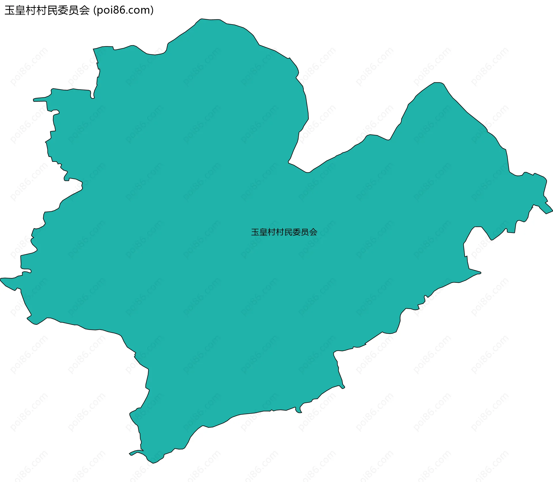 玉皇村村民委员会边界地图