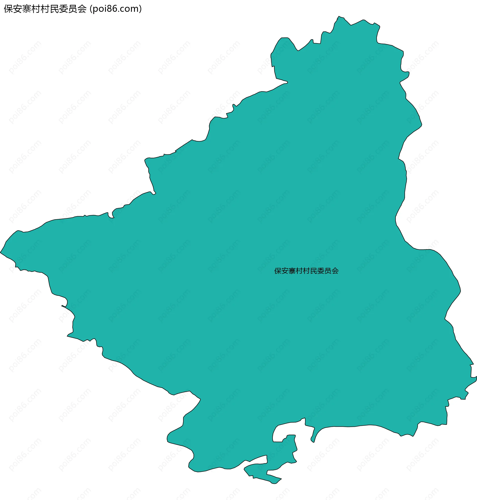 保安寨村村民委员会边界地图