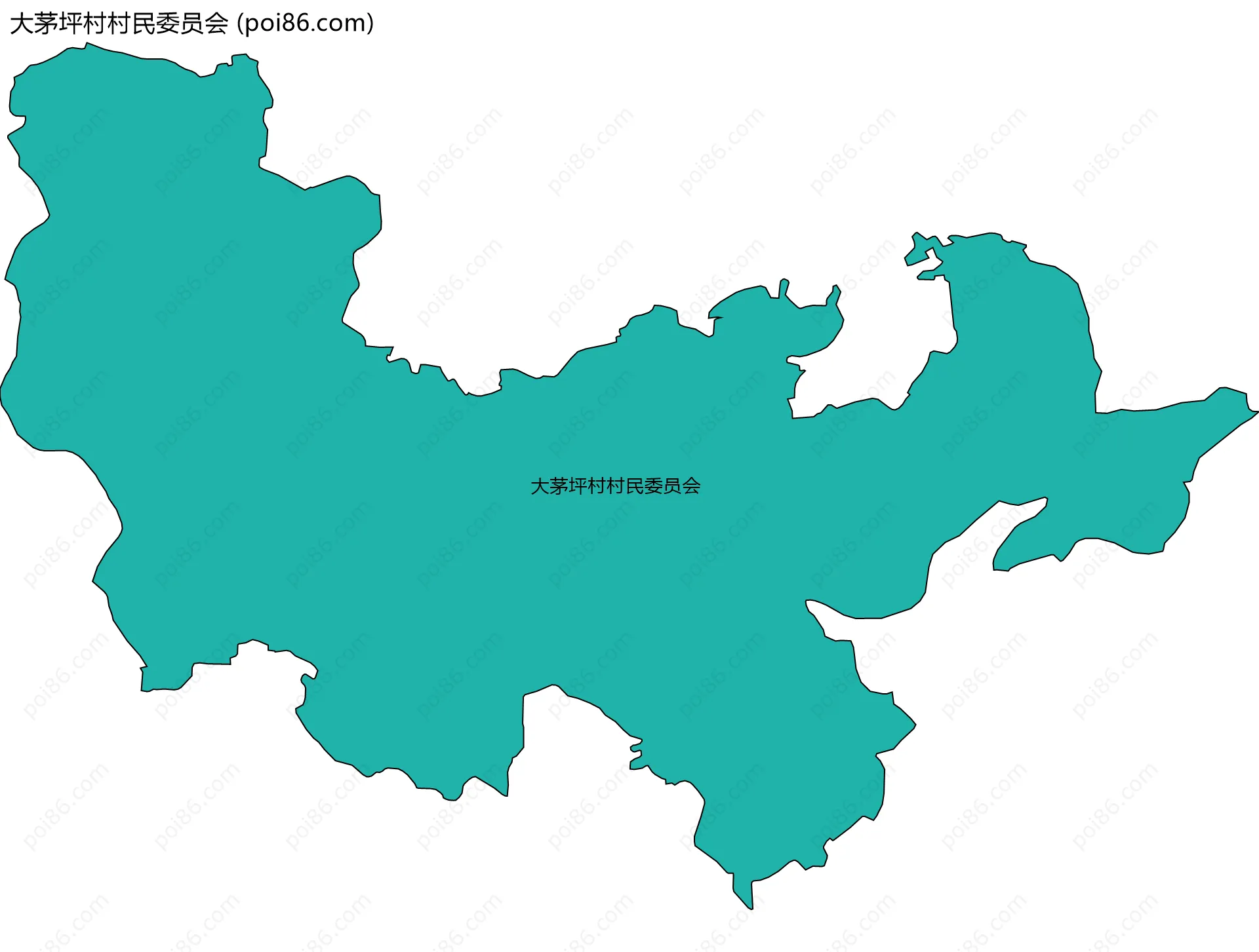 大茅坪村村民委员会边界地图