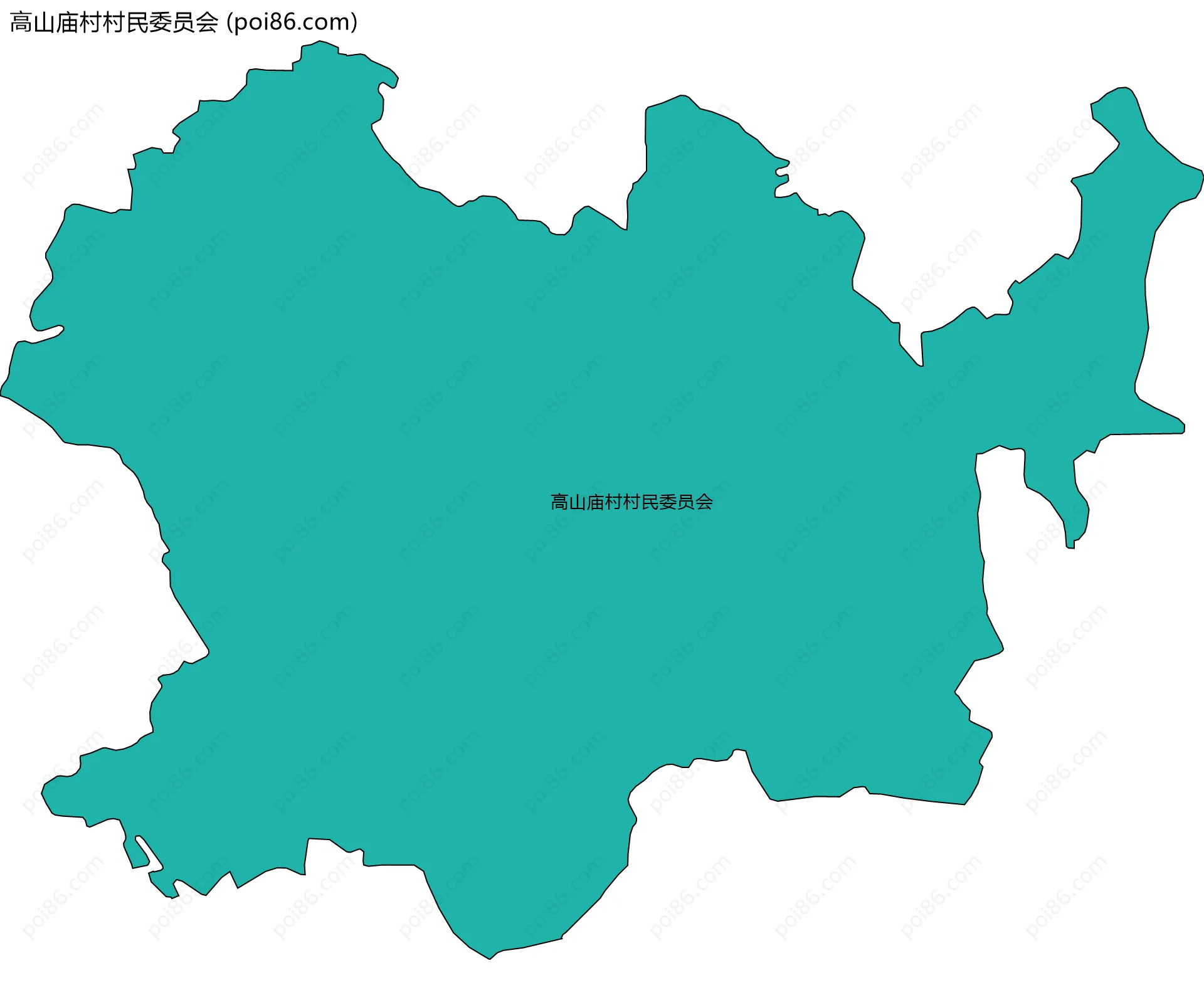 高山庙村村民委员会边界地图