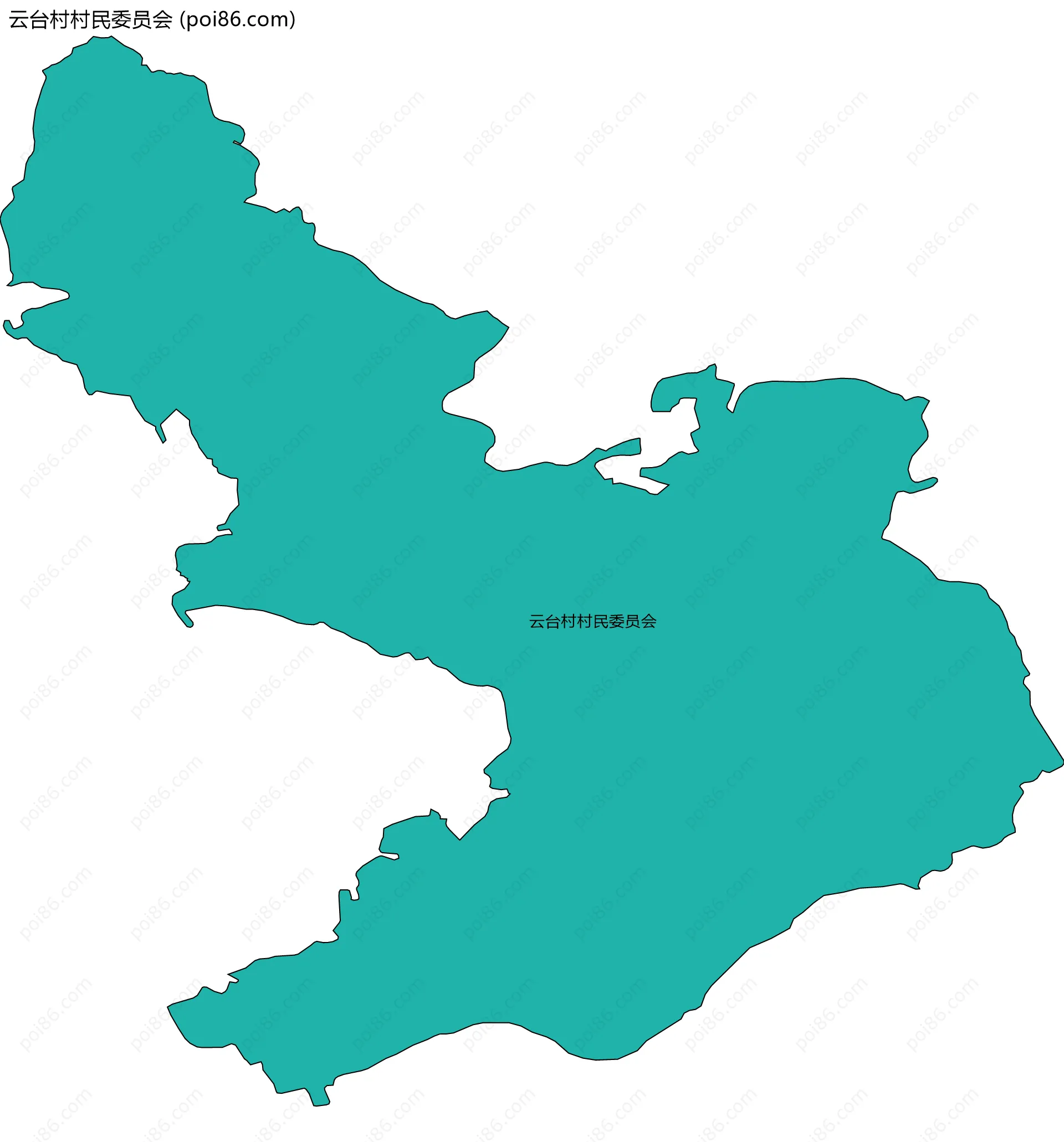 云台村村民委员会边界地图