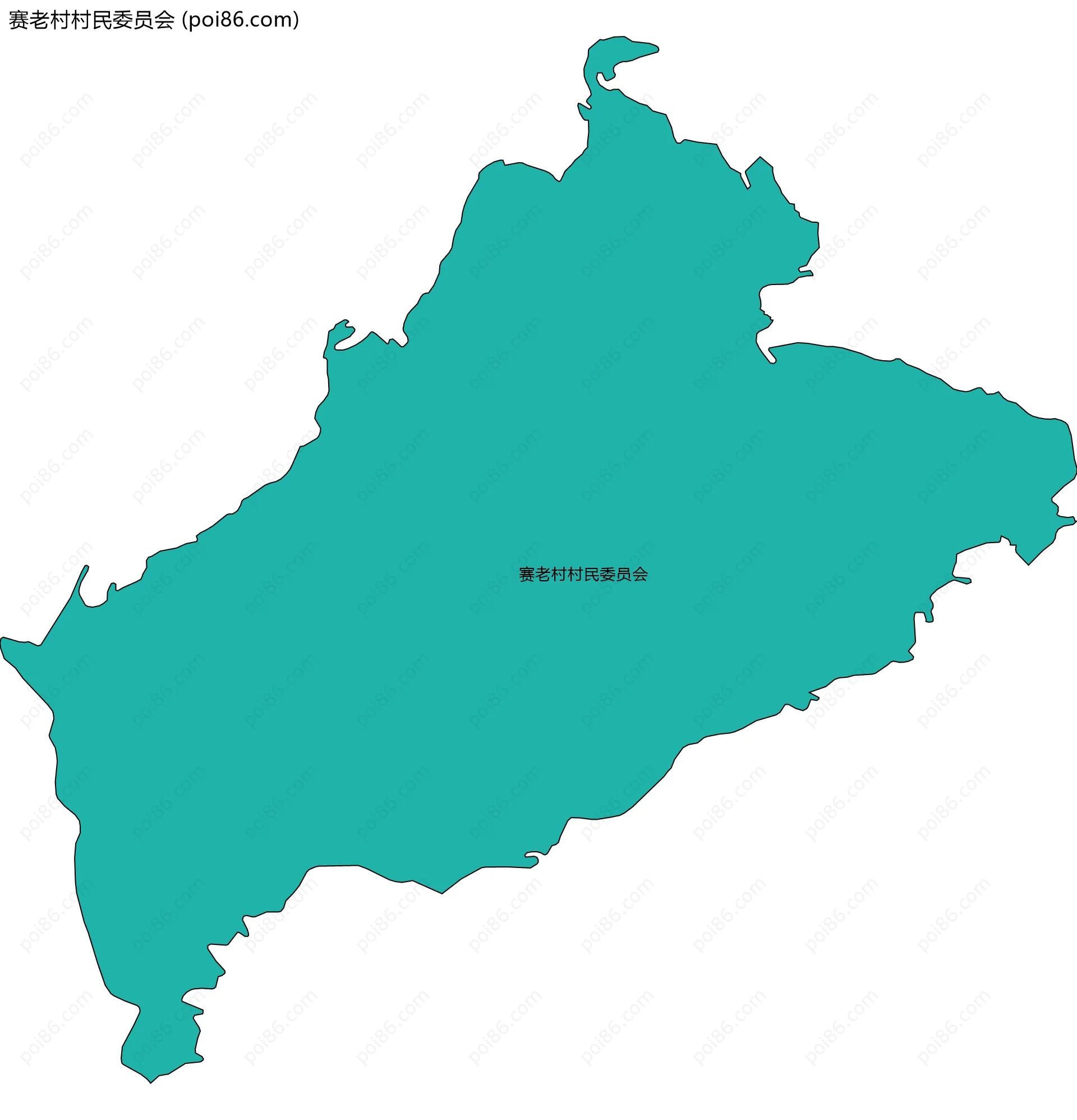 赛老村村民委员会边界地图