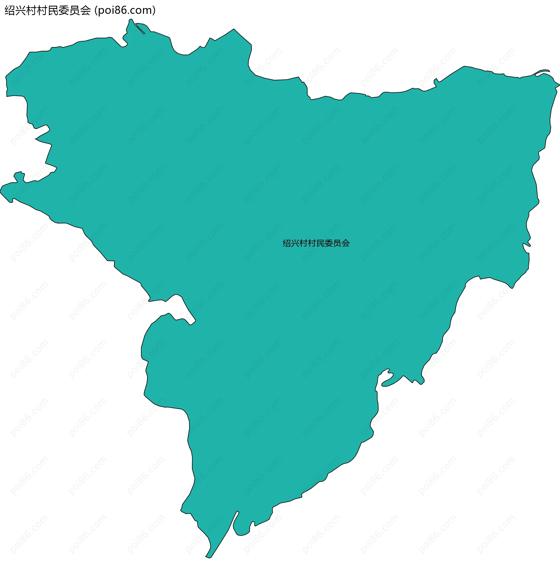 绍兴村村民委员会边界地图