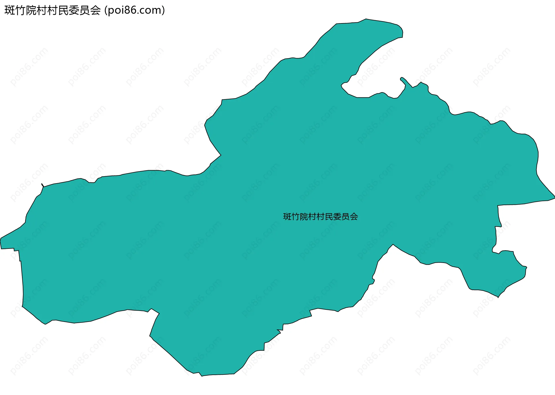 斑竹院村村民委员会边界地图