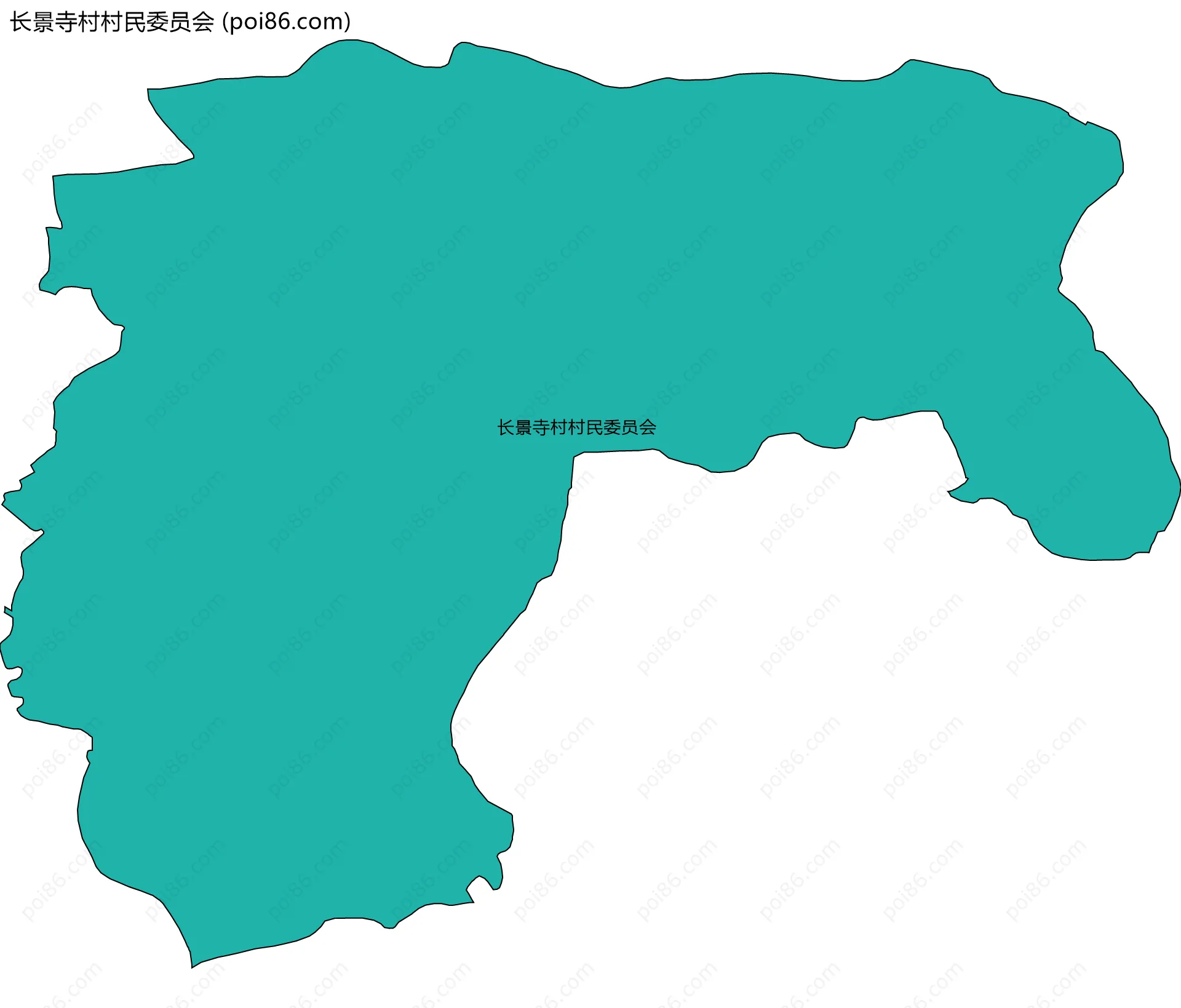 长景寺村村民委员会边界地图