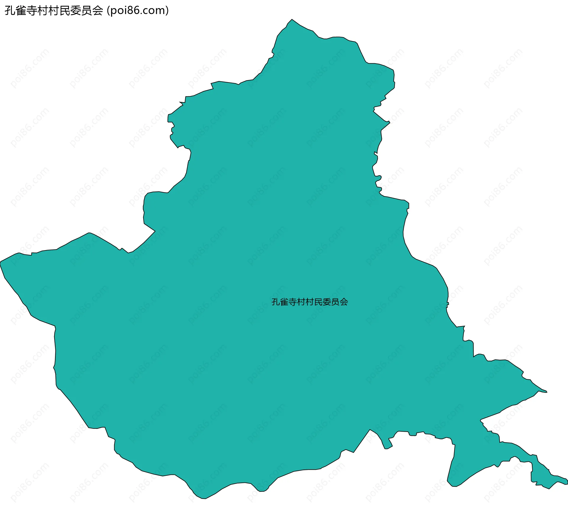 孔雀寺村村民委员会边界地图