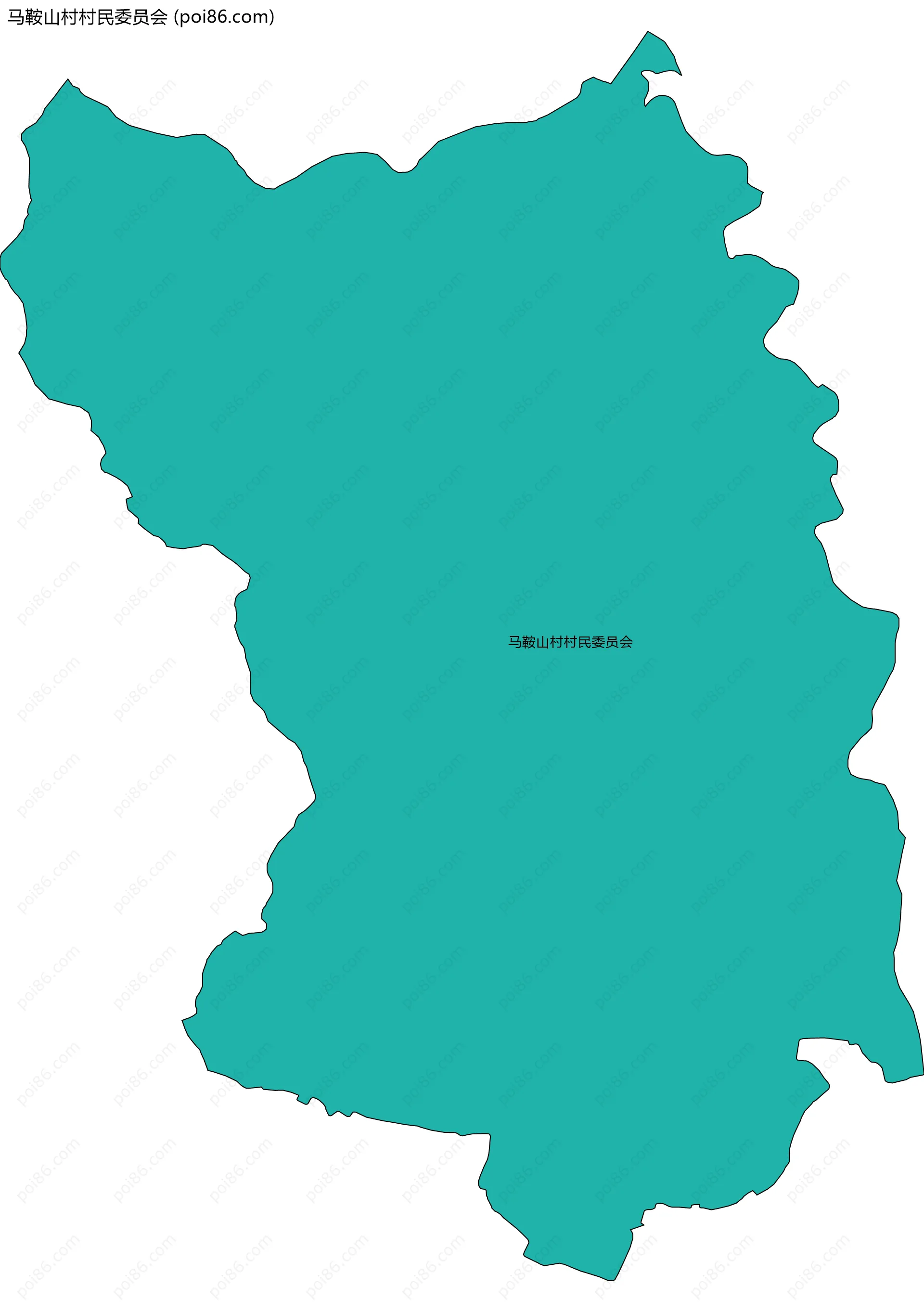 马鞍山村村民委员会边界地图