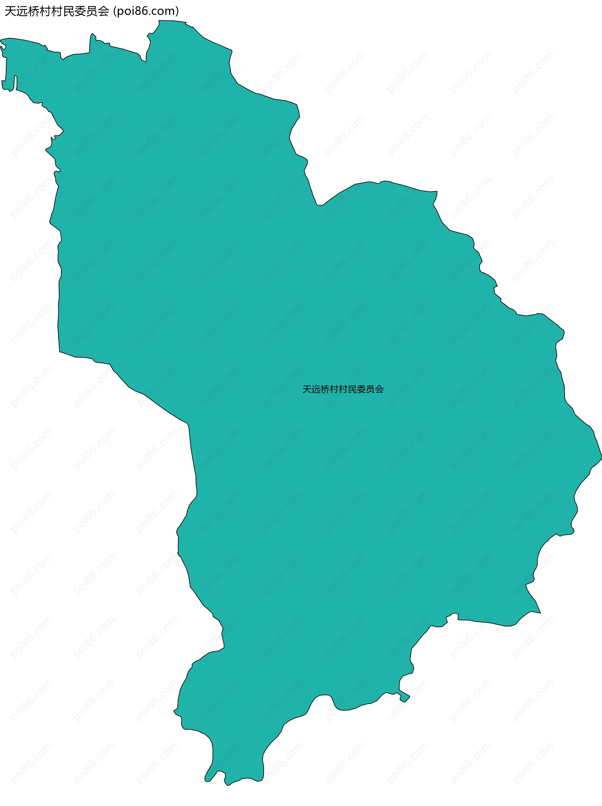 天远桥村村民委员会边界地图