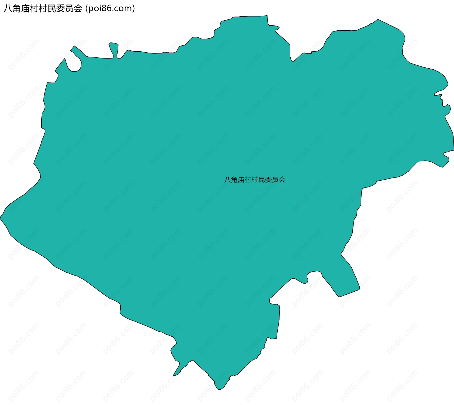 八角庙村村民委员会边界地图