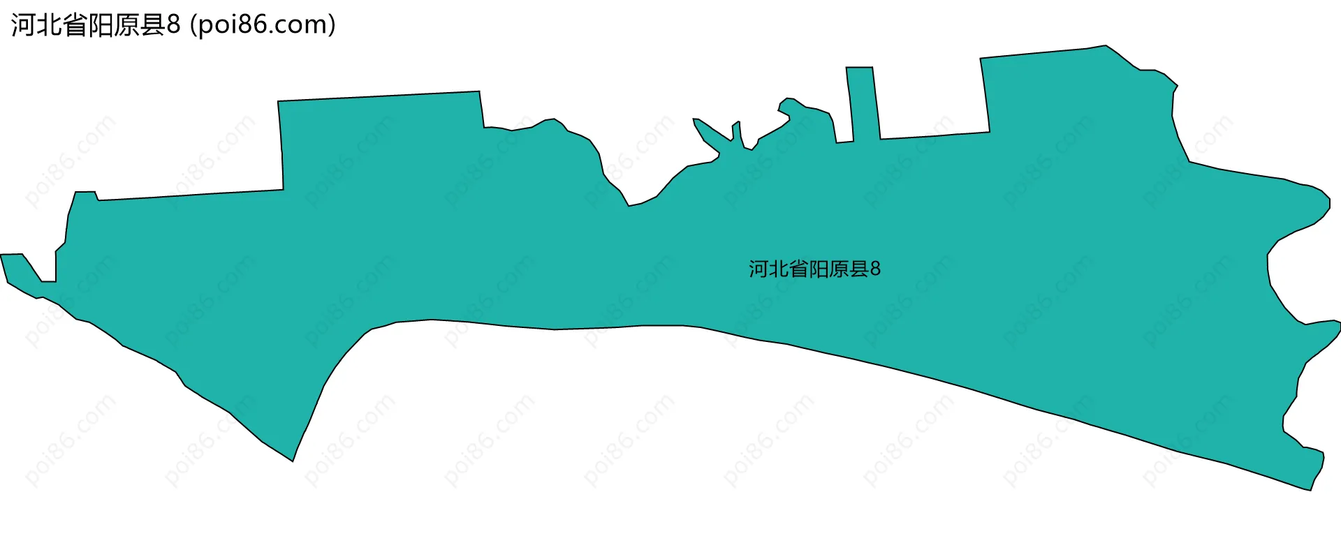 河北省阳原县8边界地图