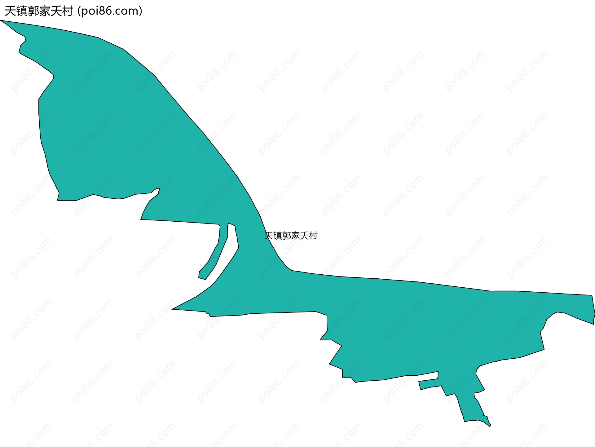 天镇郭家夭村边界地图