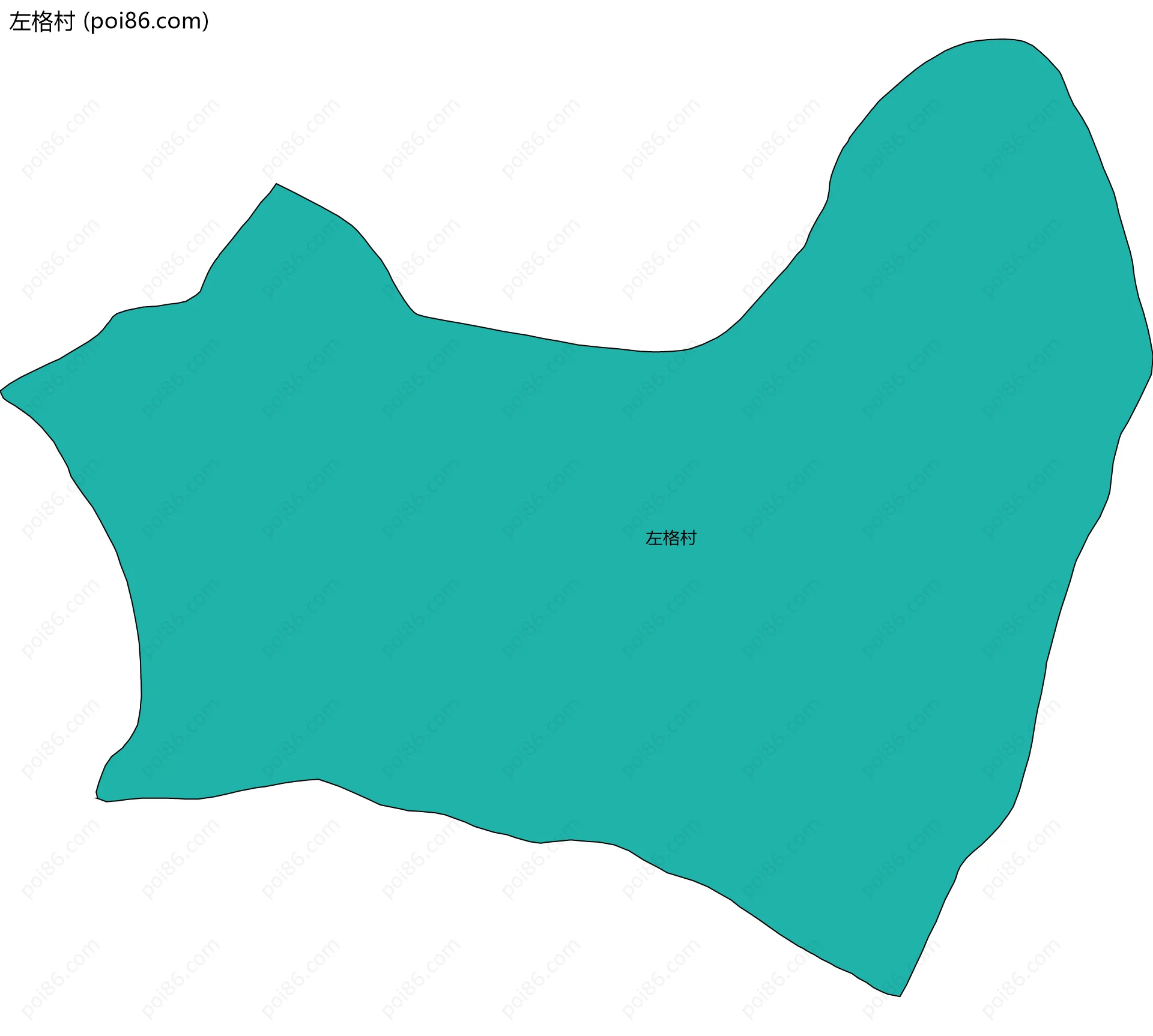 左格村边界地图