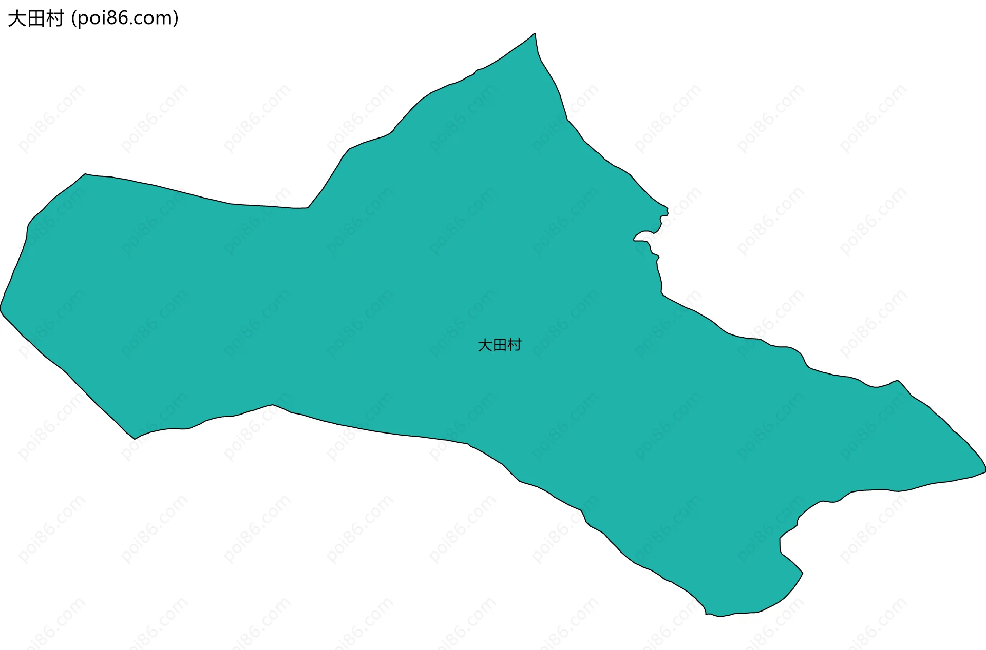 大田村边界地图