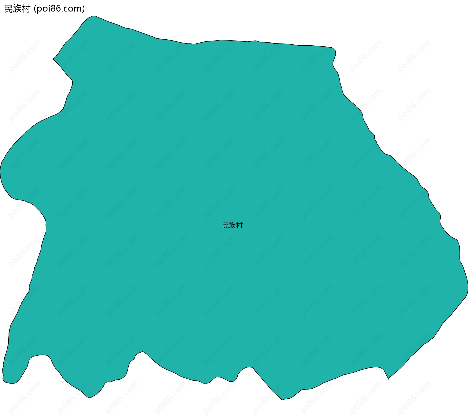民族村边界地图