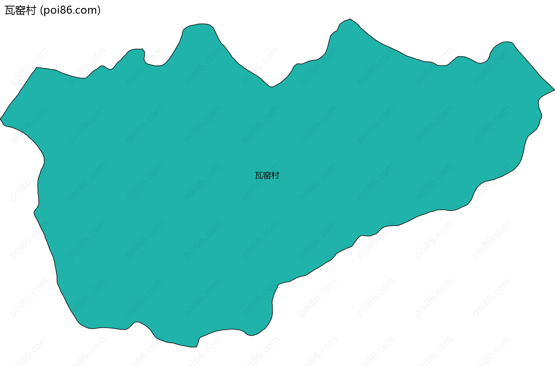 瓦窑村边界地图