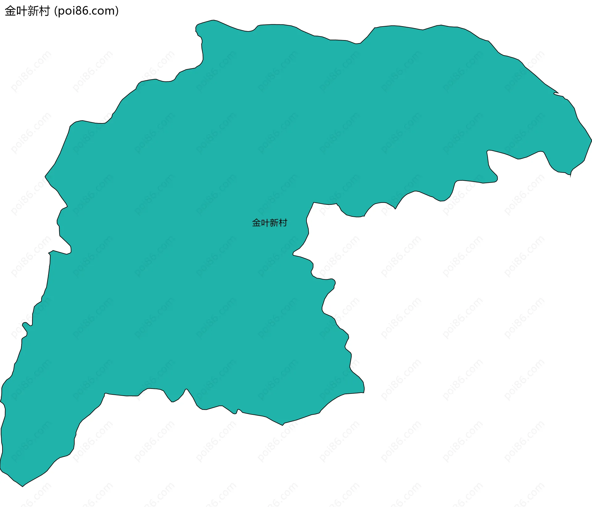 金叶新村边界地图