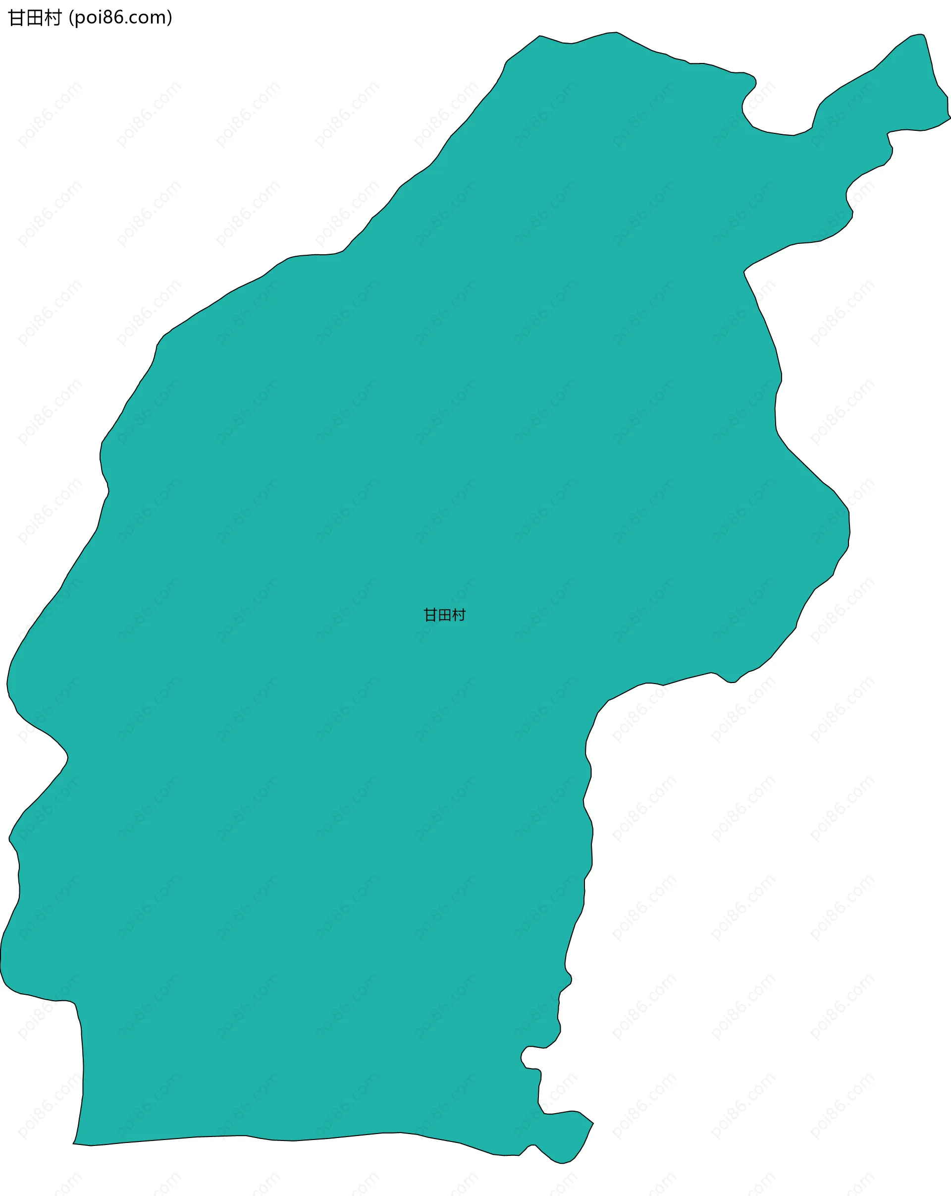 甘田村边界地图