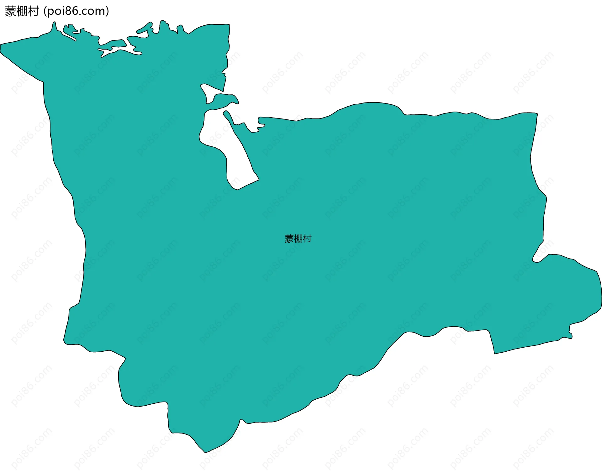 蒙棚村边界地图