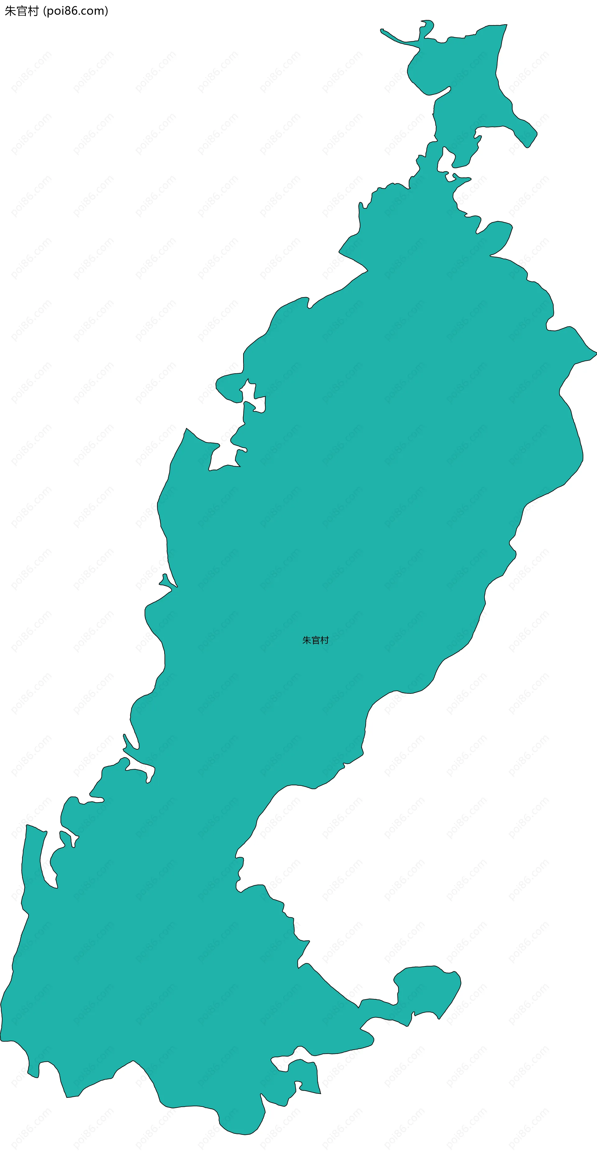 朱官村边界地图