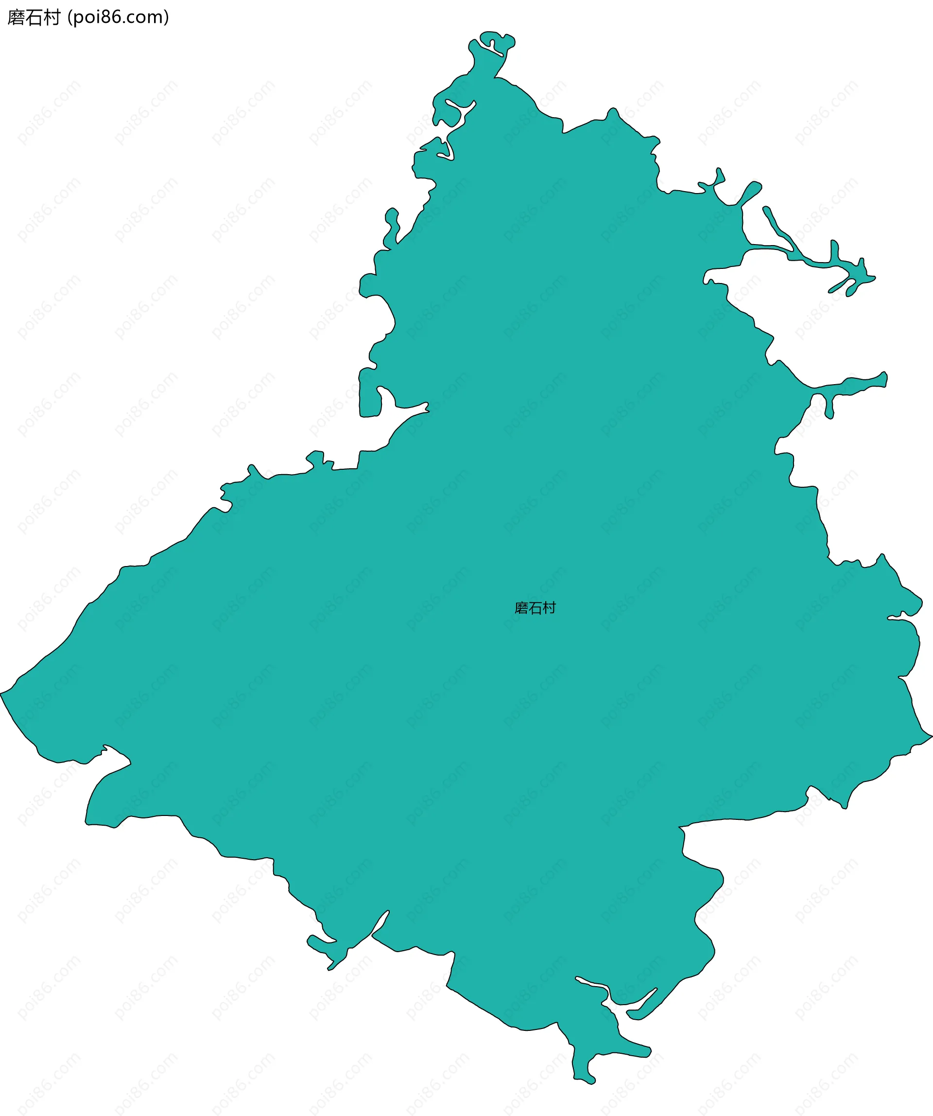 磨石村边界地图