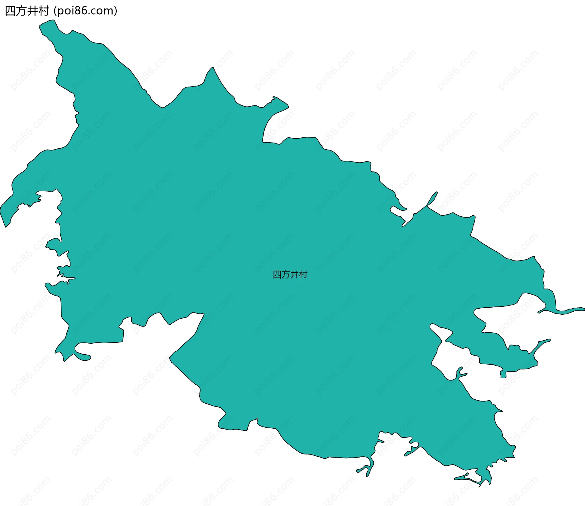 四方井村边界地图
