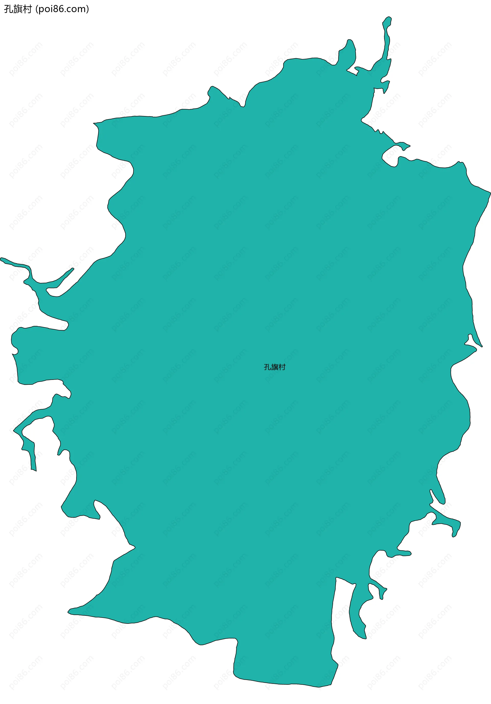 孔旗村边界地图