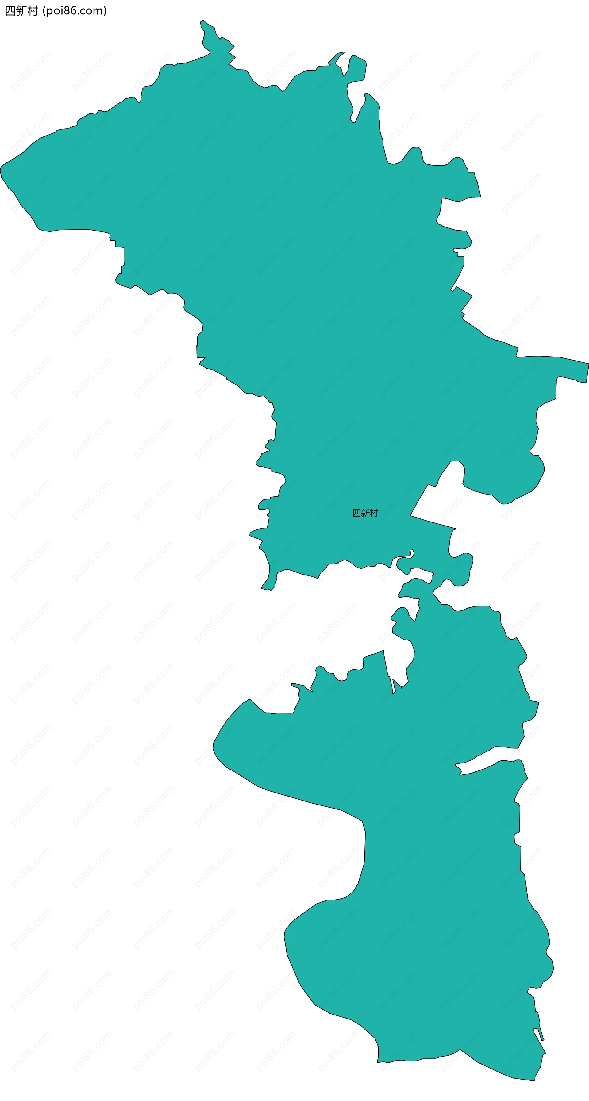 四新村边界地图