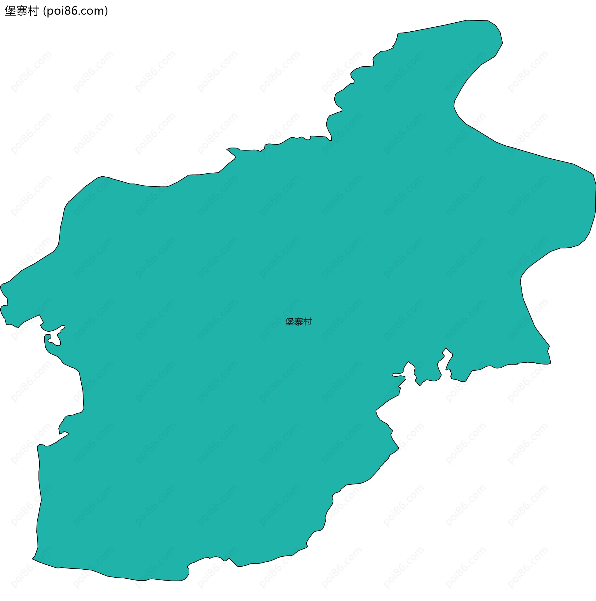 堡寨村边界地图