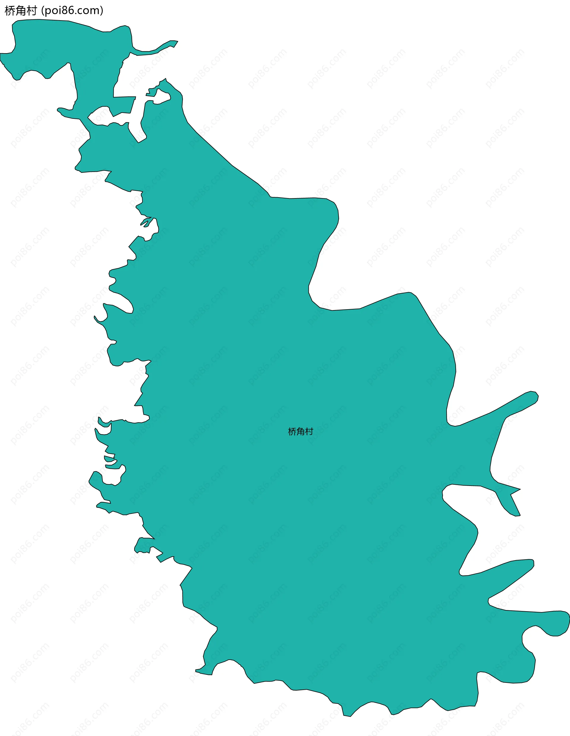 桥角村边界地图