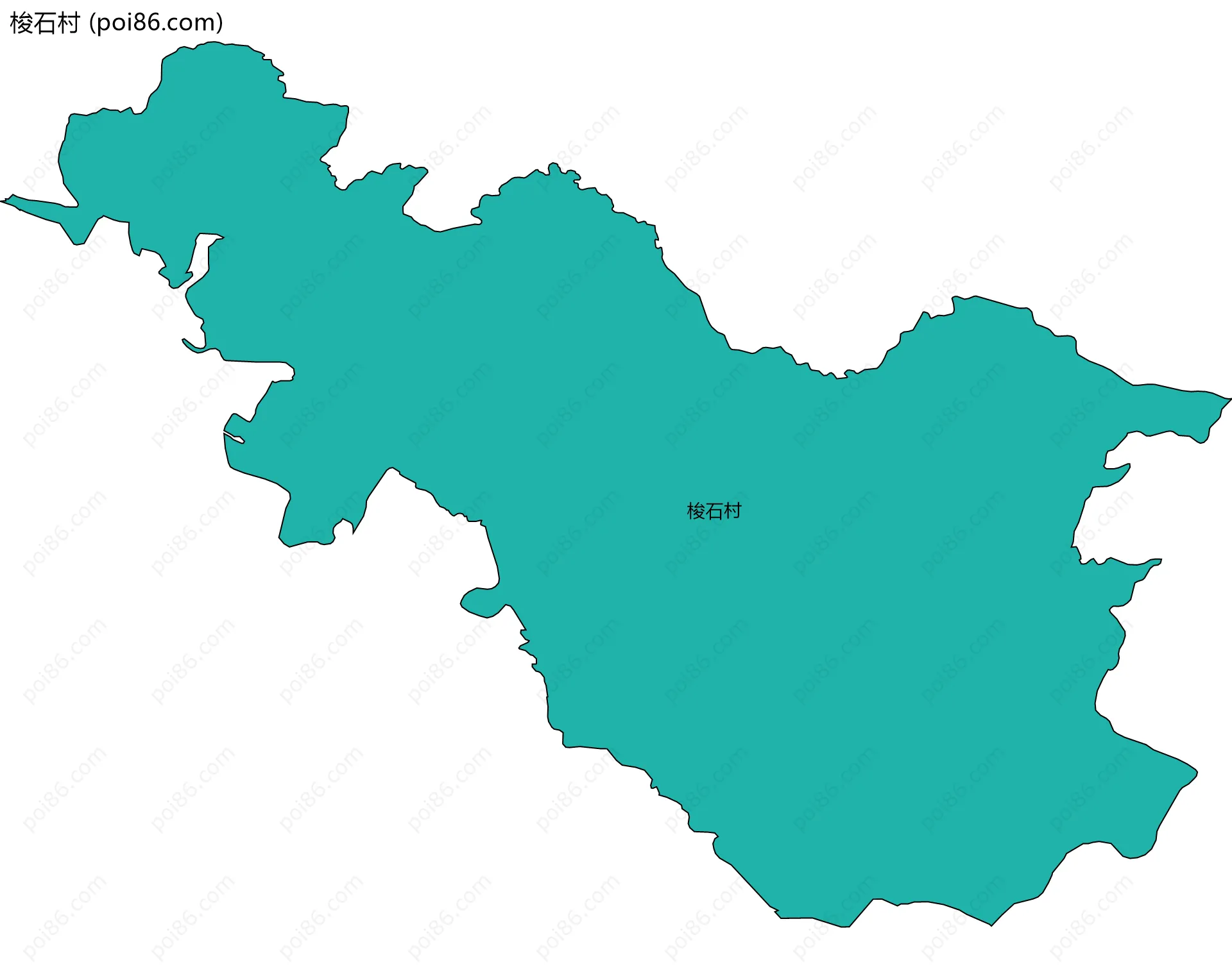 梭石村边界地图