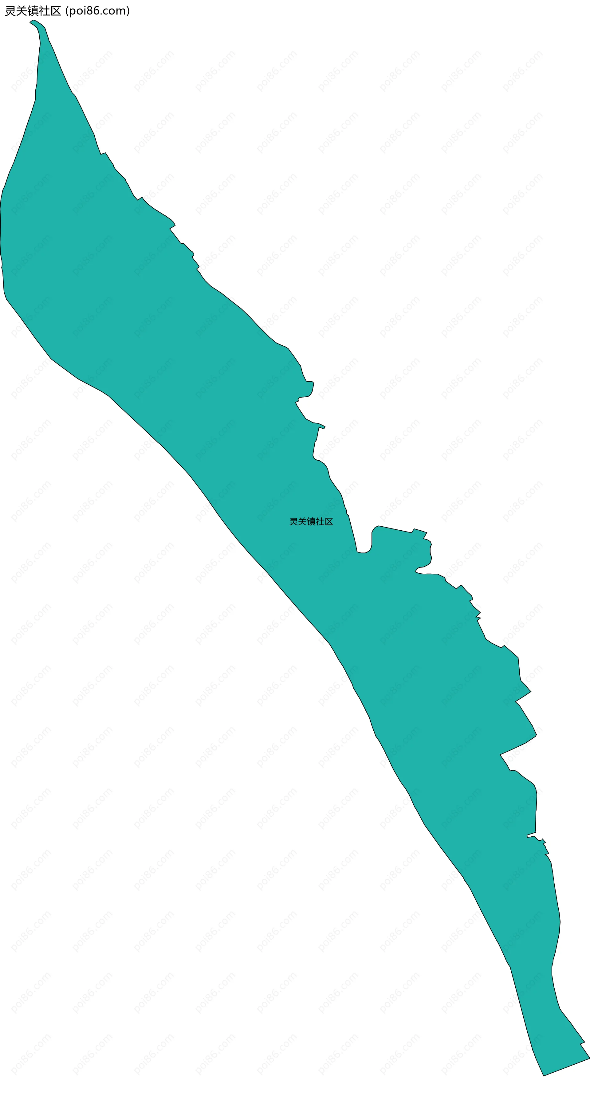 灵关镇社区边界地图