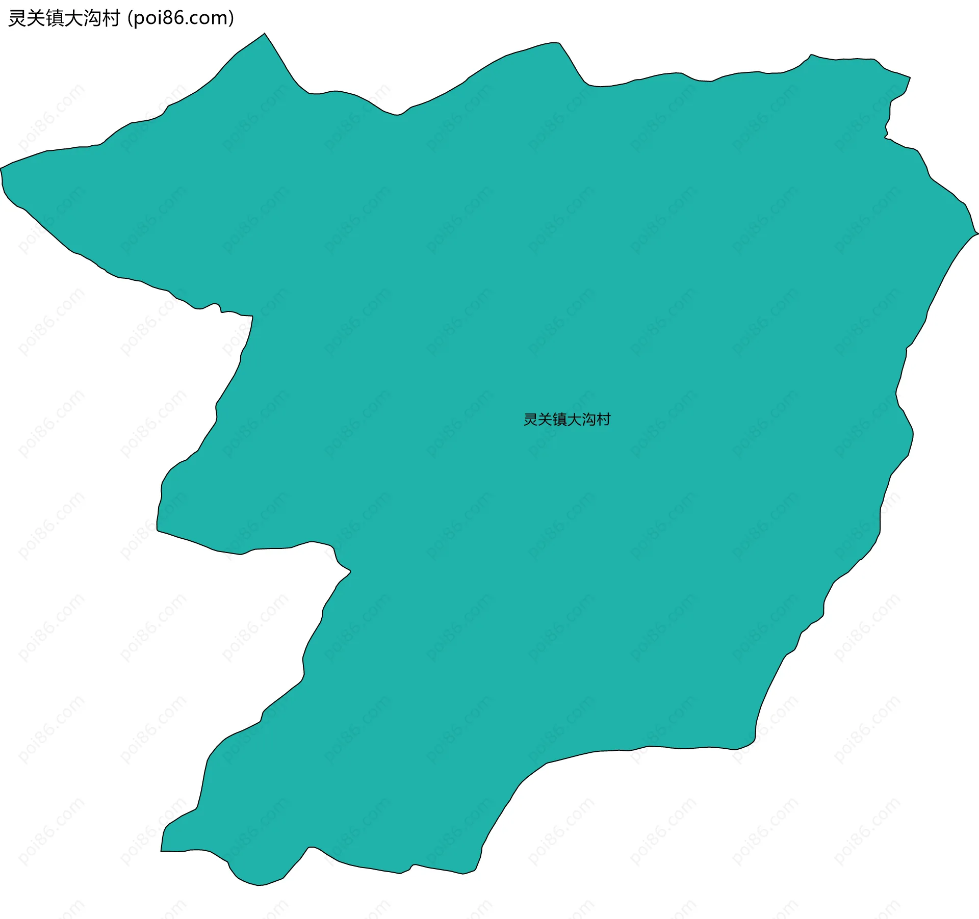 灵关镇大沟村边界地图