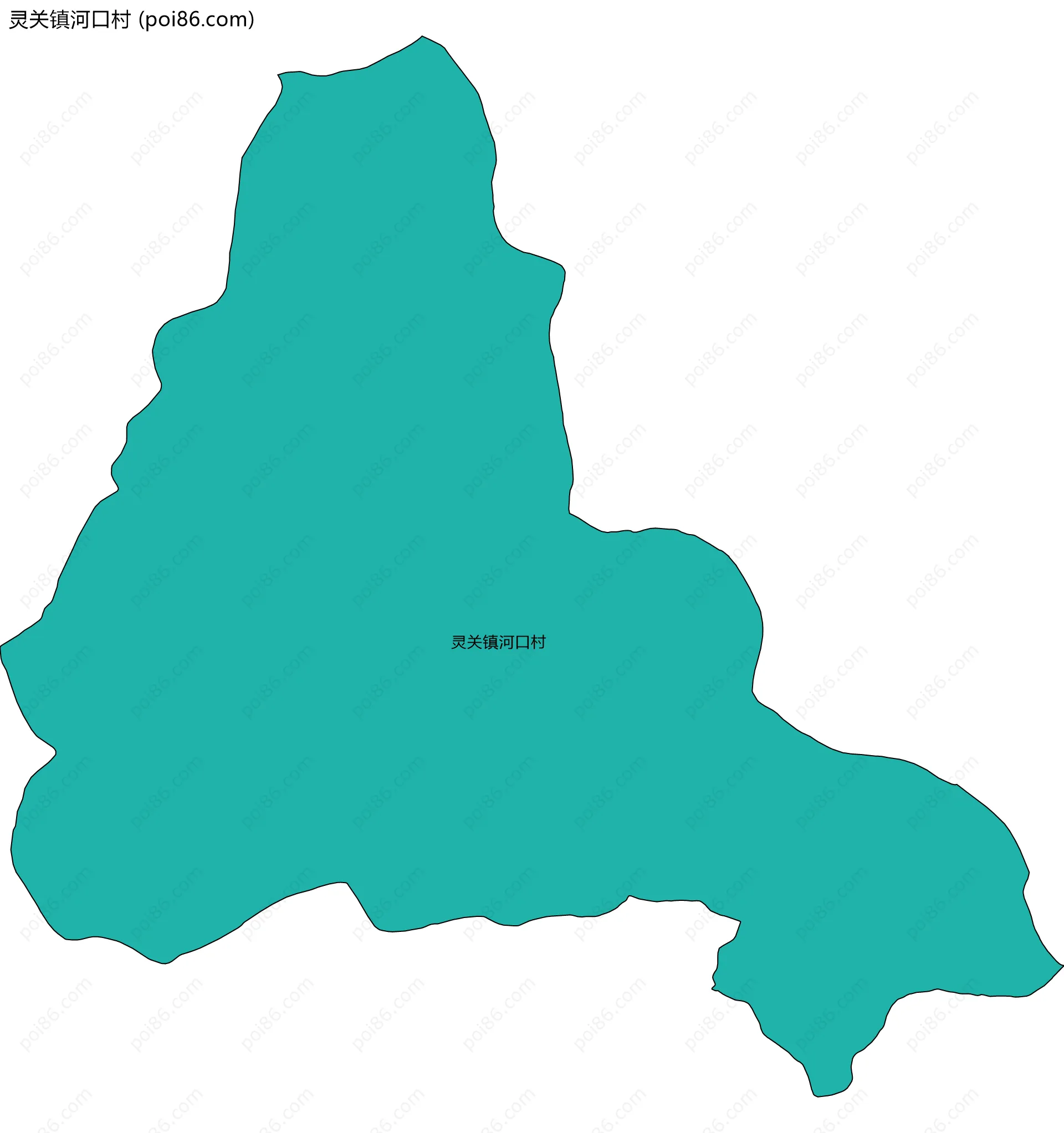灵关镇河口村边界地图
