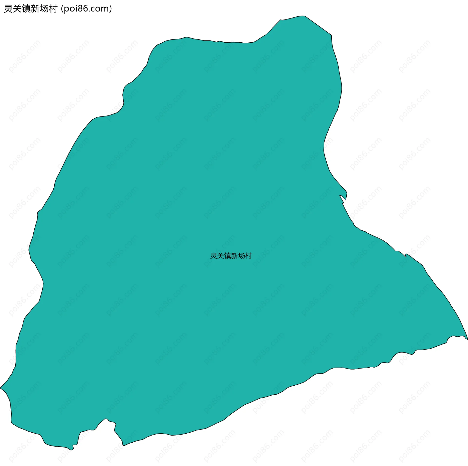 灵关镇新场村边界地图