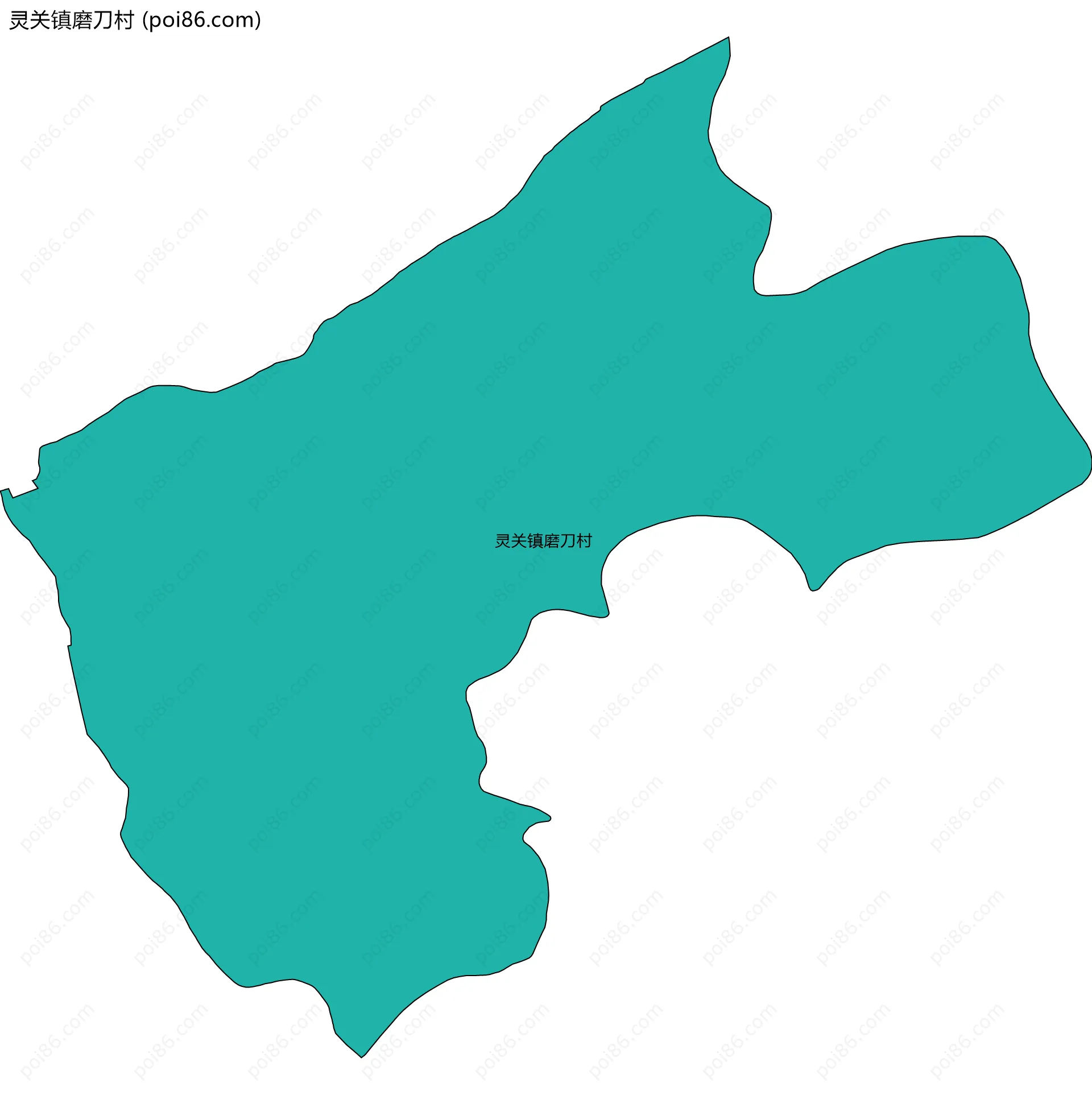 灵关镇磨刀村边界地图