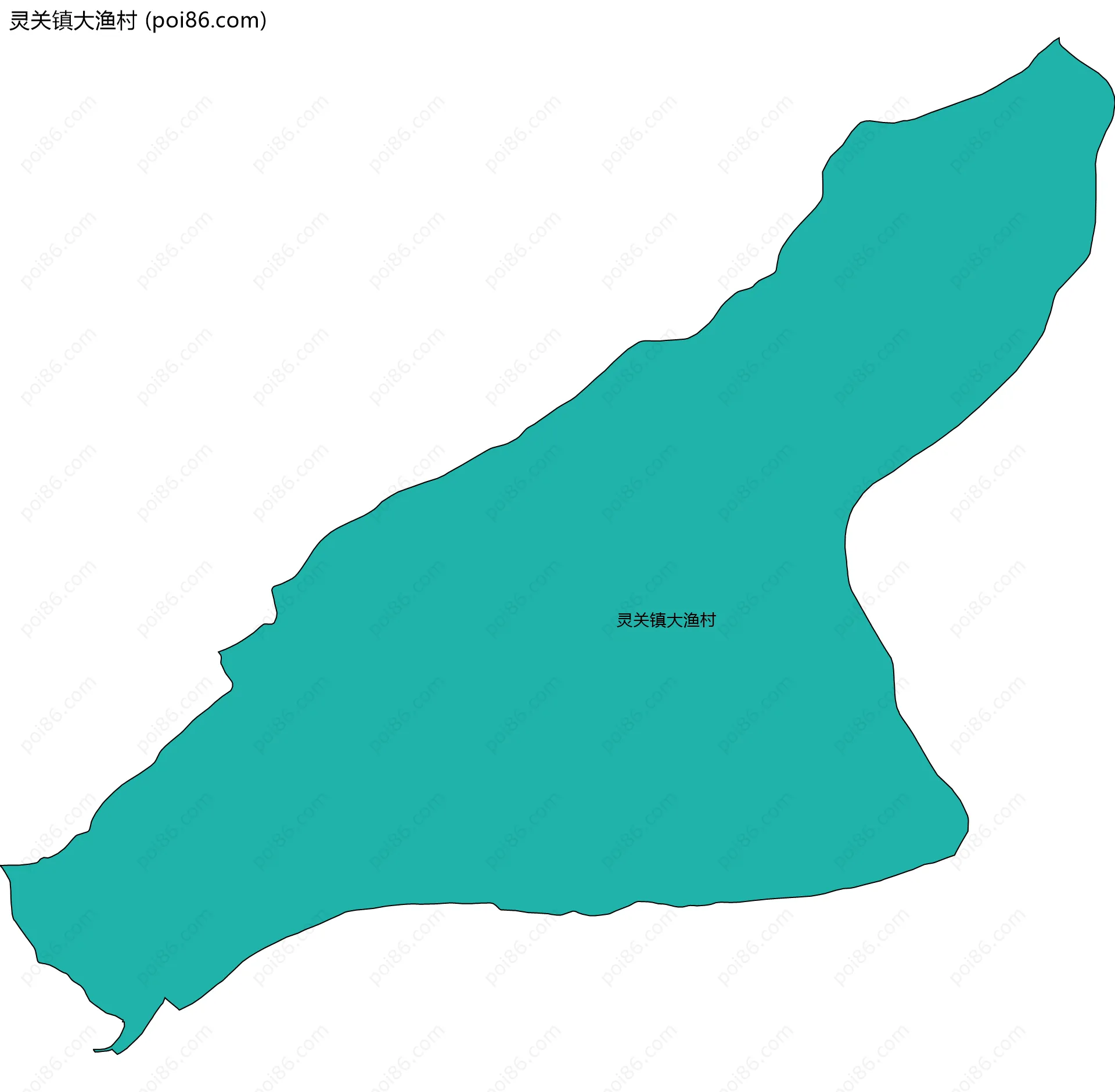 灵关镇大渔村边界地图