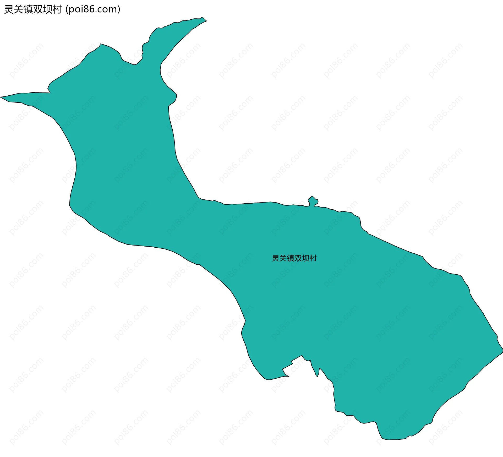 灵关镇双坝村边界地图