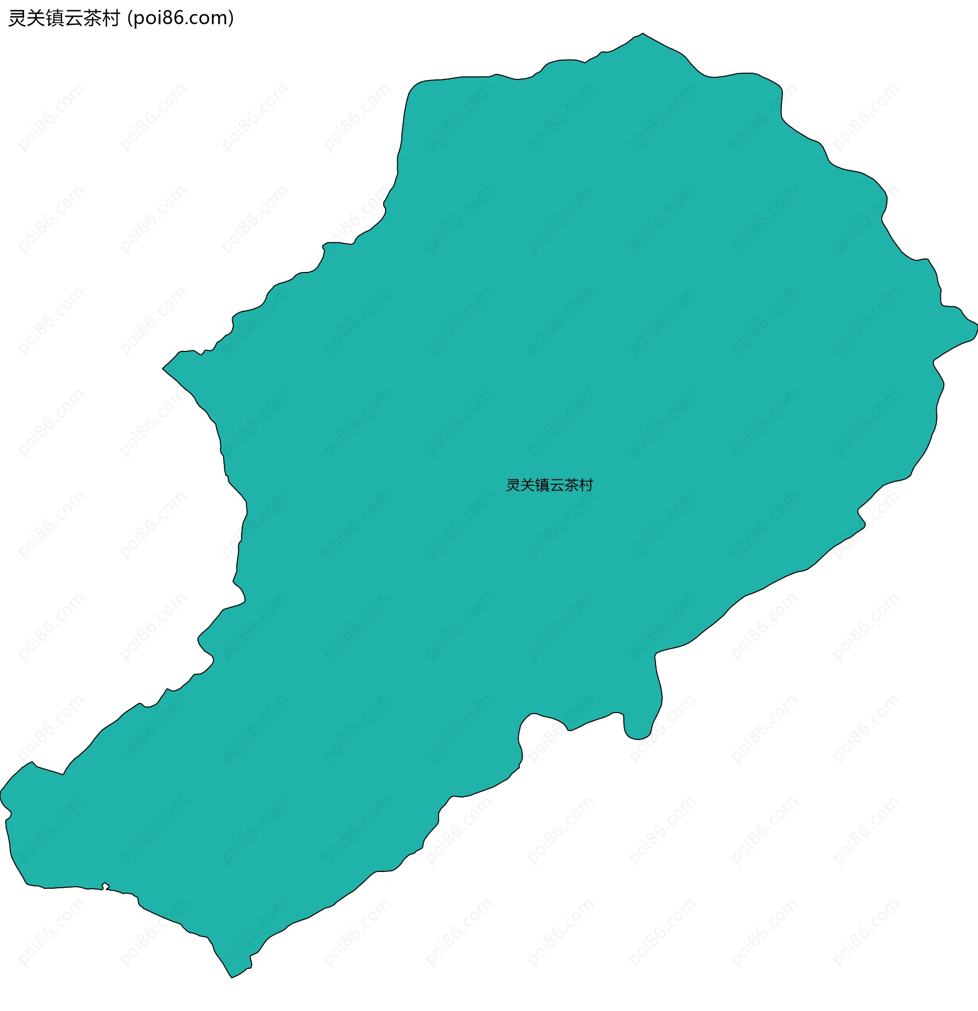 灵关镇云茶村边界地图