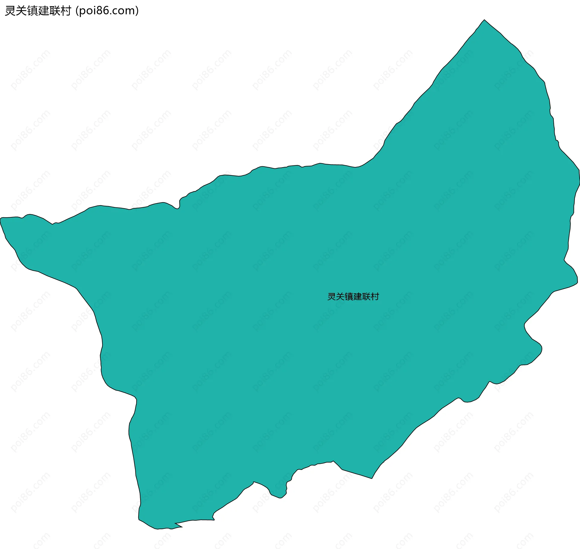 灵关镇建联村边界地图